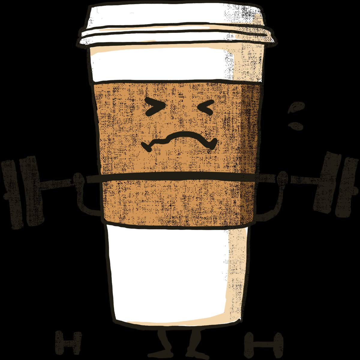 Design By Humans Unisex Strong Coffee Graphic Sweatshirt | Soft Cotton Pullover | Casual Streetwear for Men & Women | Perfect for Coffee Lovers, Everyday Wear & Gifts