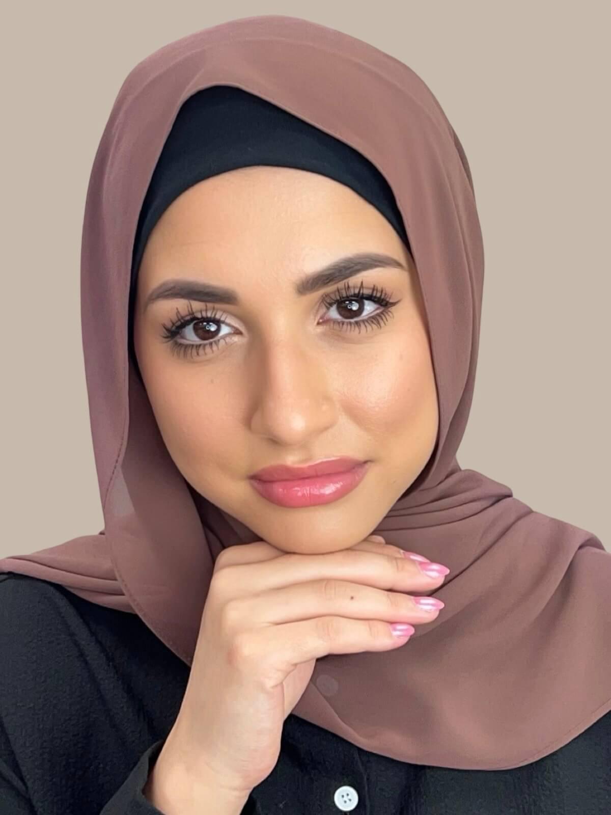 Premium Chiffon Hijab Scarf - Soft & Breathable Cappuccino Color for Women - Perfect for Daily Wear, Prayer, and Special Occasions