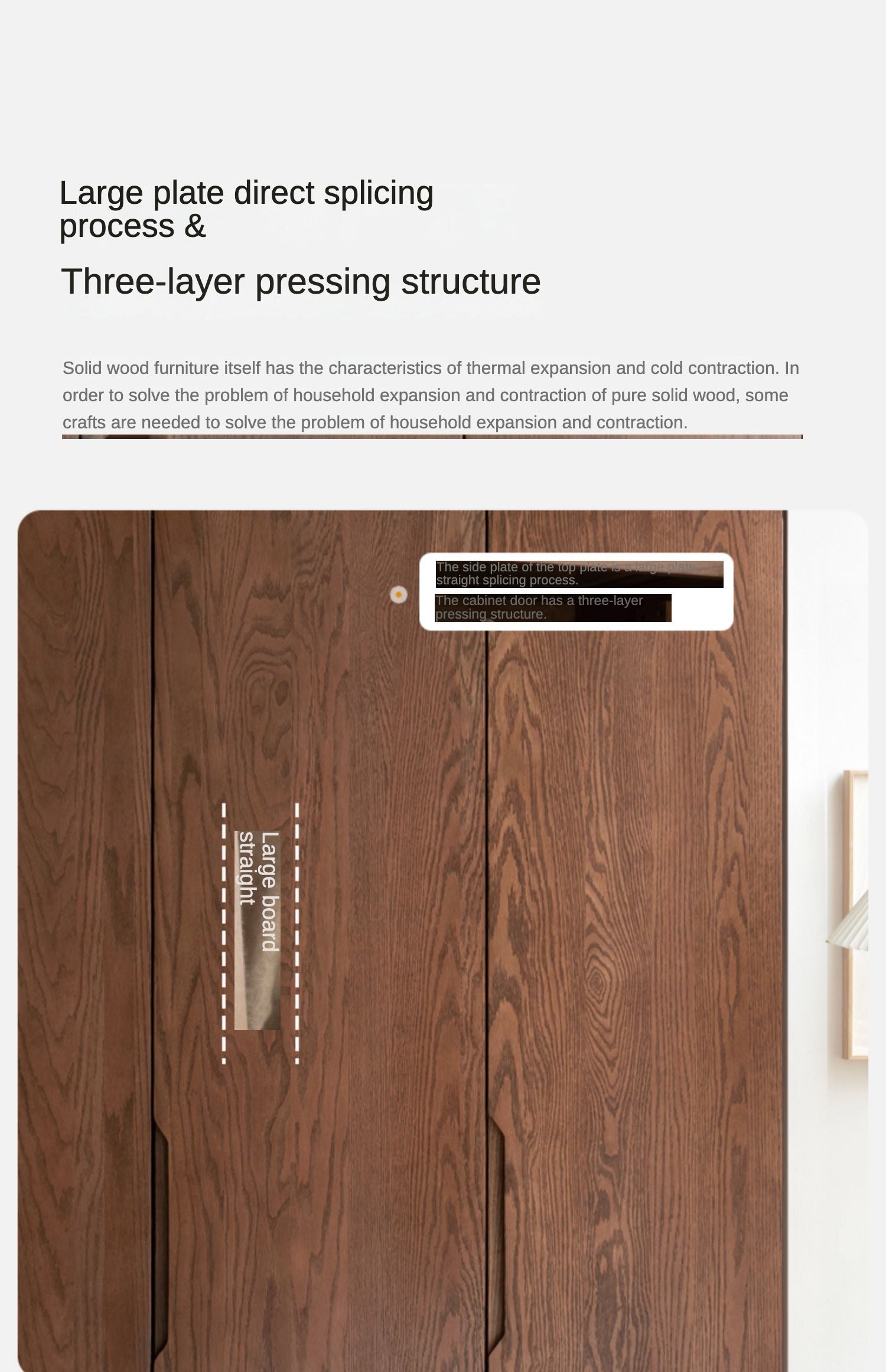Solid Oak Wood Modern Wardrobe - Stylish & Durable Closet for Bedroom, Walk-In Closet, or Guest Room Storage