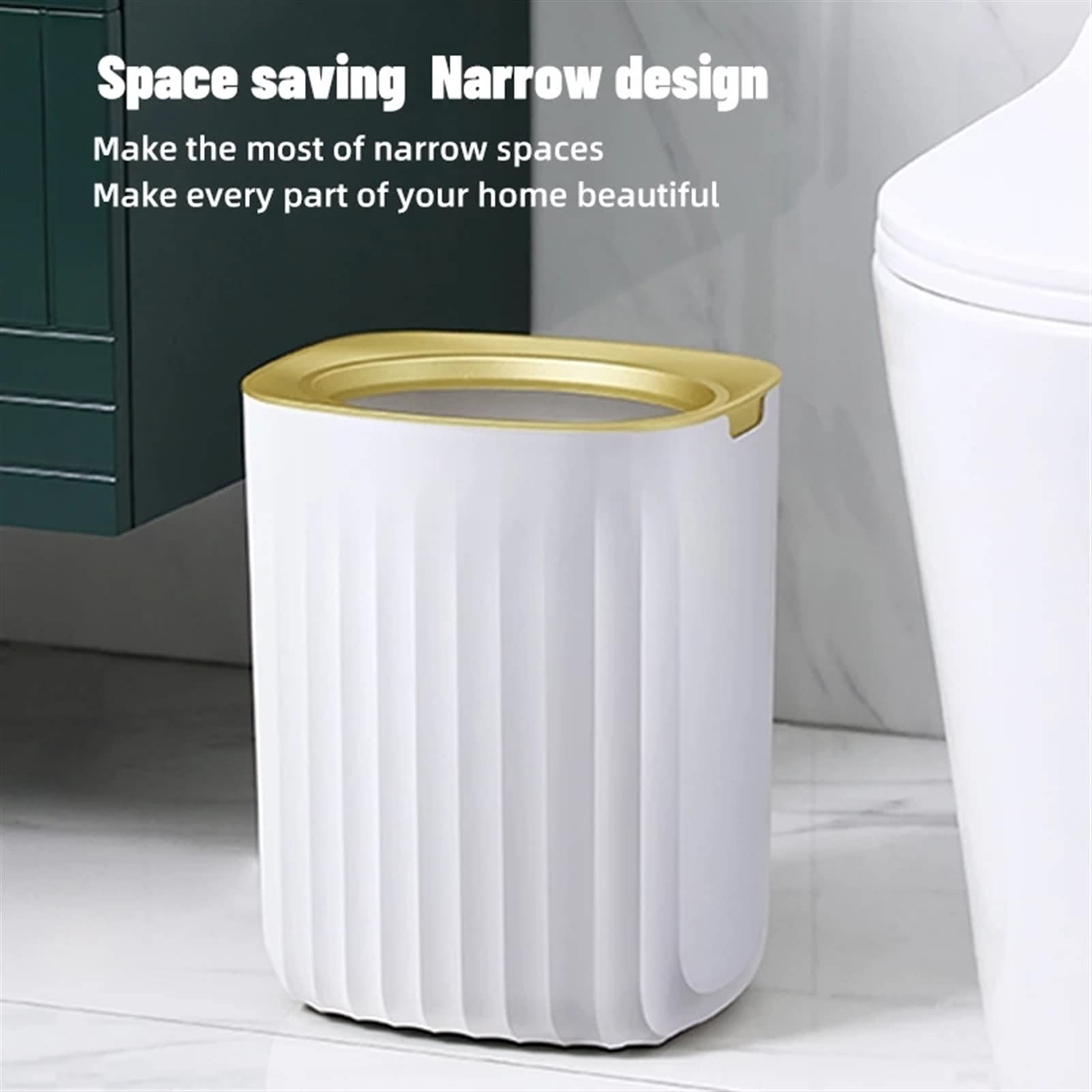 TOMYEUS 15L Stainless Steel Trash Can - Heavy Duty Kitchen Garbage Bin with Lid, Odor-Proof Office Waste Basket for Living Room, Bathroom & Bedroom | Modern Home & Office Waste Disposal Solution