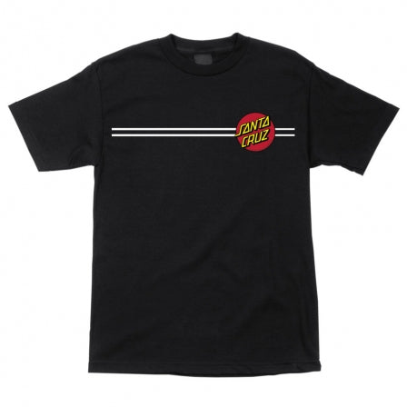 Santa Cruz Dot Regular Tee Black - Classic Cotton T-Shirt for Men & Women - Perfect for Casual Wear, Street Style & Skateboarding