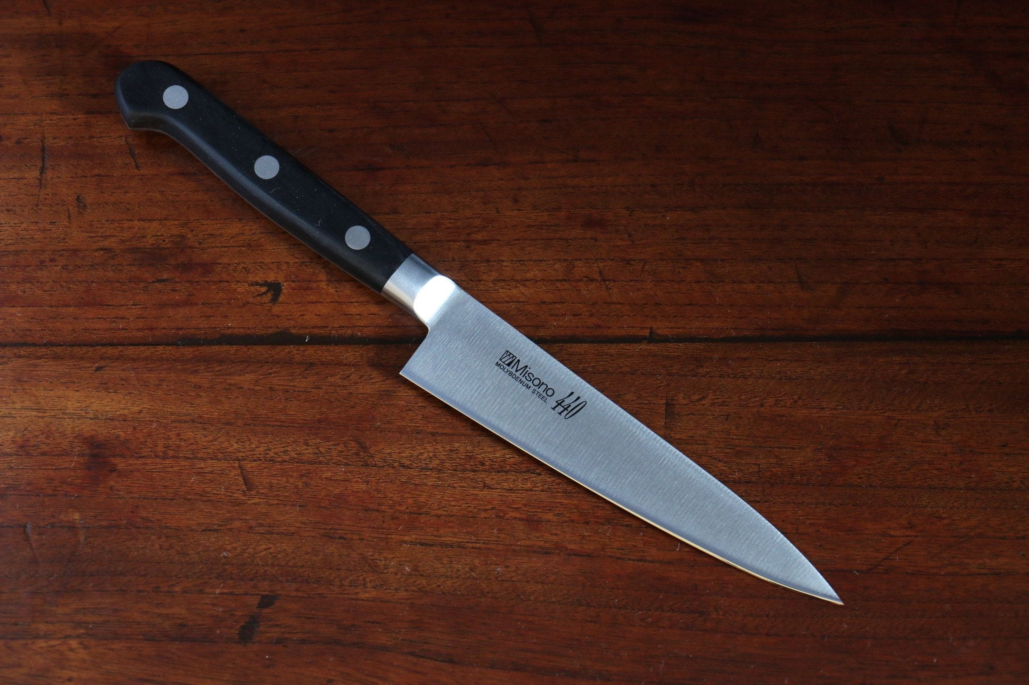 Misono 440 Molybdenum Petty Utility Knife 120mm - Sharp Japanese Kitchen Knife for Slicing, Peeling & Precision Cutting - Perfect for Chefs & Home Cooks
