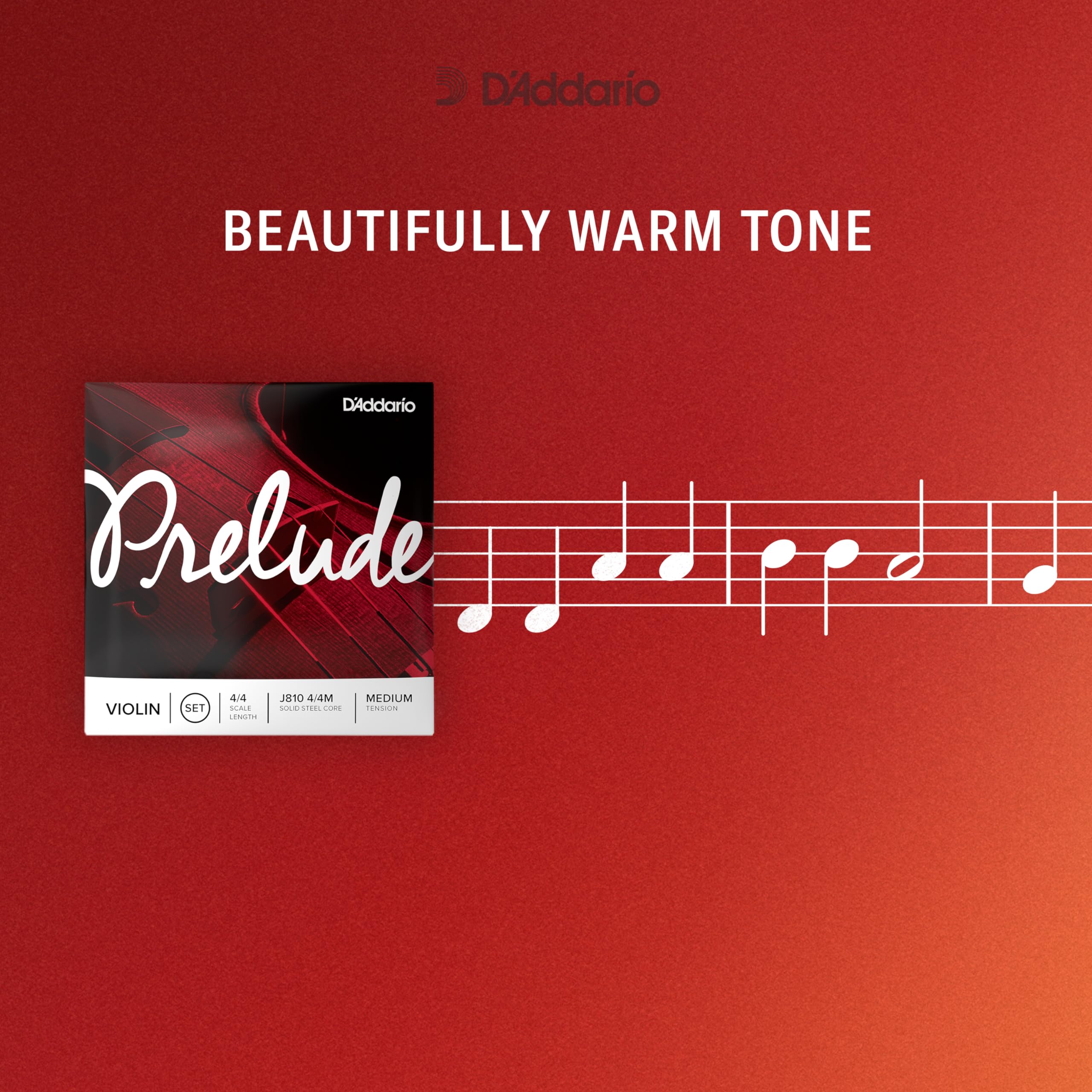 D'Addario Prelude Violin E String - 1/4 Size, Medium Tension - Single Replacement String for Student & Beginner Violins - Perfect for Practice, Performances & Music Lessons