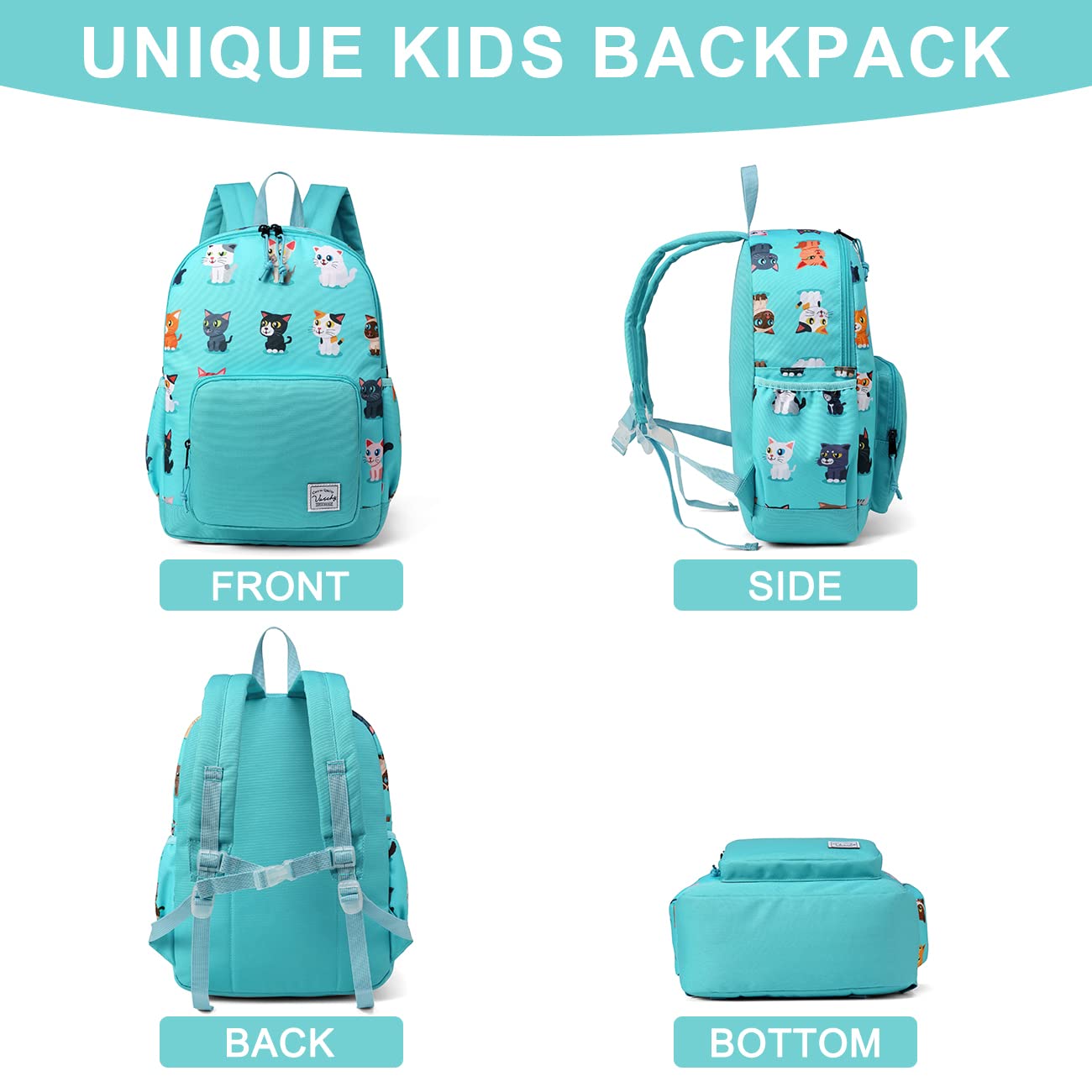 VASCHY Kids Backpack - Lightweight Waterproof School Backpack for Boys & Girls with Adjustable Chest Strap | Perfect for Preschool, Daycare & Travel