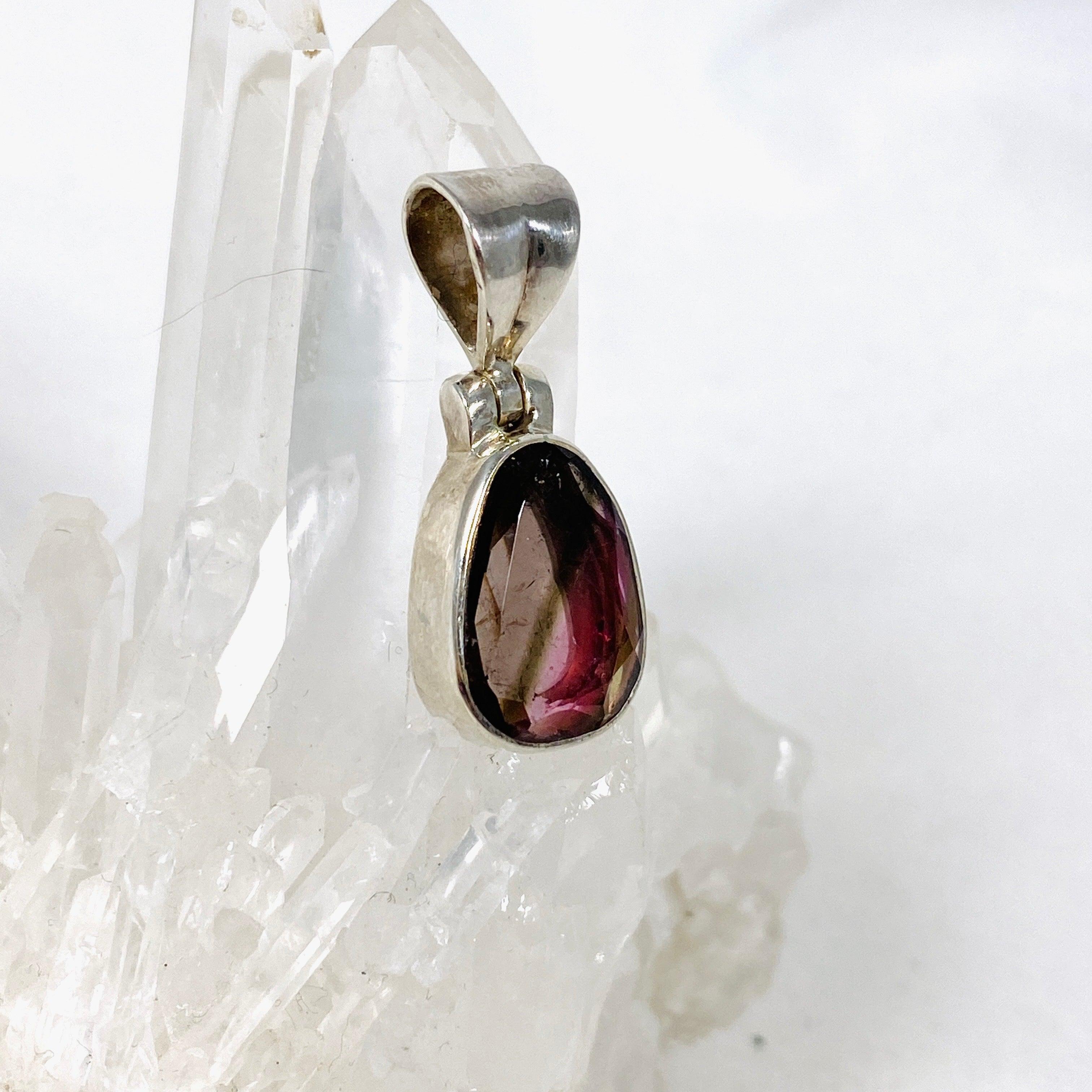 Natural Pink Tourmaline Faceted Pendant Necklace PPGJ583 - Elegant Jewelry for Women, Perfect Gift for Birthday, Anniversary & Valentine's Day