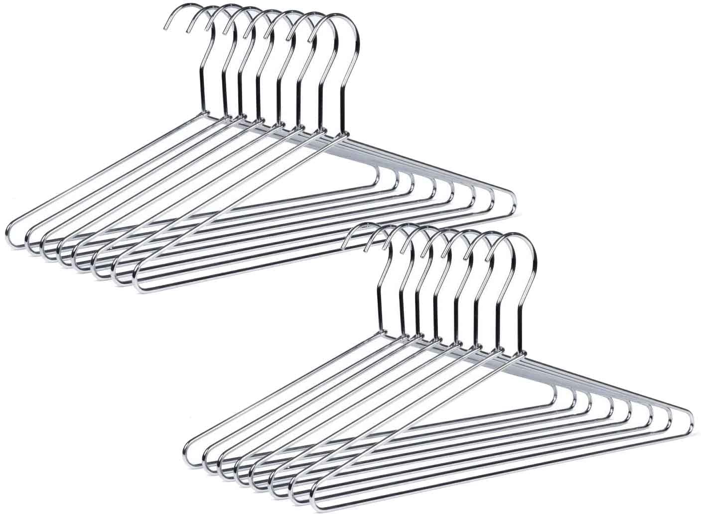 120 Heavy Duty Metal Suit Hangers with Polished Chrome Finish - Premium Coat Hangers for Closet Organization (Ideal for Dry Cleaning, Retail Stores & Home Wardrobe)