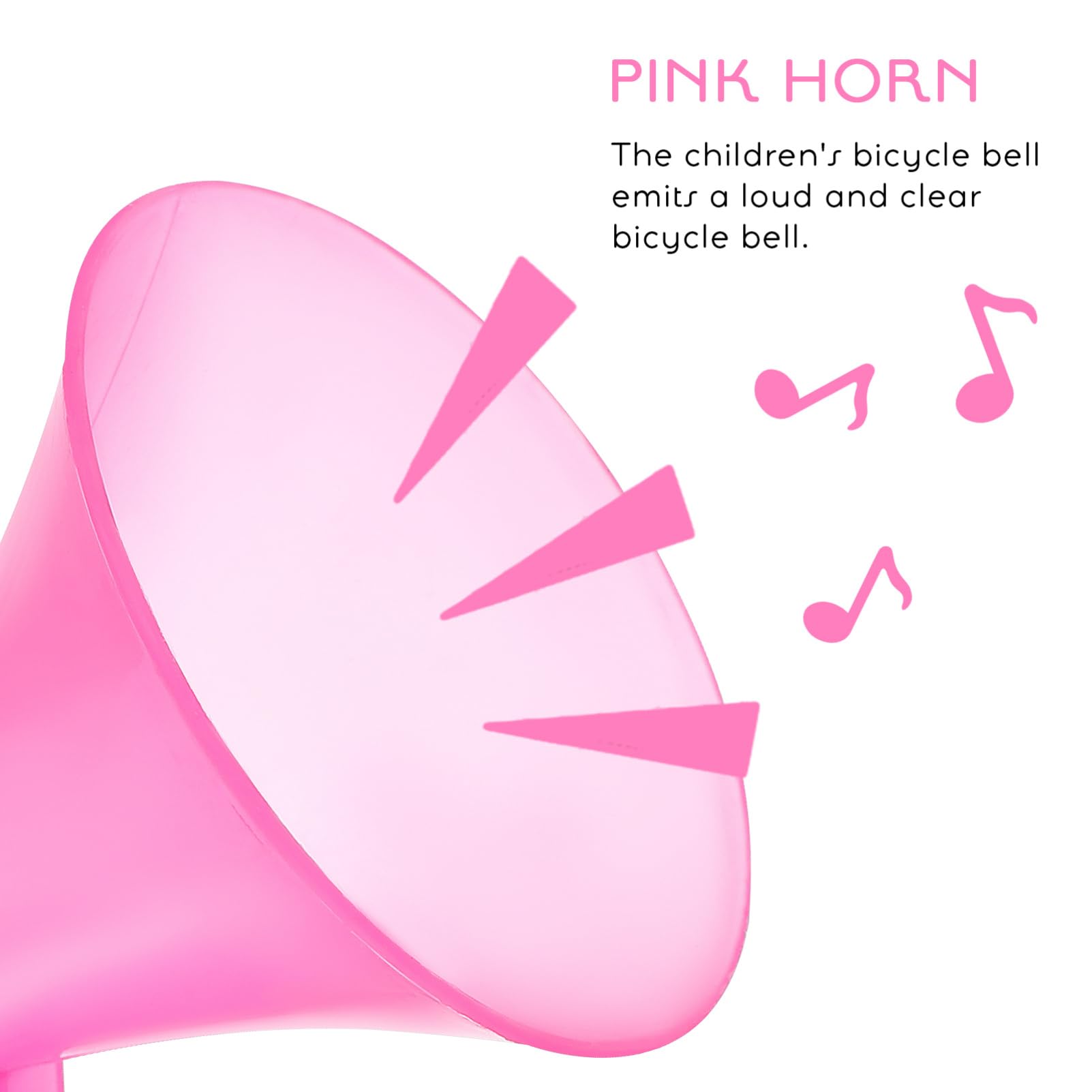 Pink Trumpet Bike Horn - Loud Air Squeeze Horn for Bicycle, Scooter, Skateboard & Stroller - Fun Safety Accessory for Kids & Adults - Perfect for Commuting, Cycling & Outdoor Activities