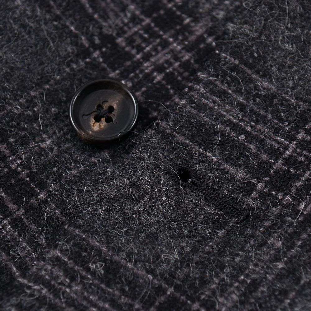 Isaia Gray and Black Check Sport Coat for Men | Premium Wool Blazer for Business, Weddings & Formal Events | Classic Checkered Pattern Jacket for Office & Special Occasions