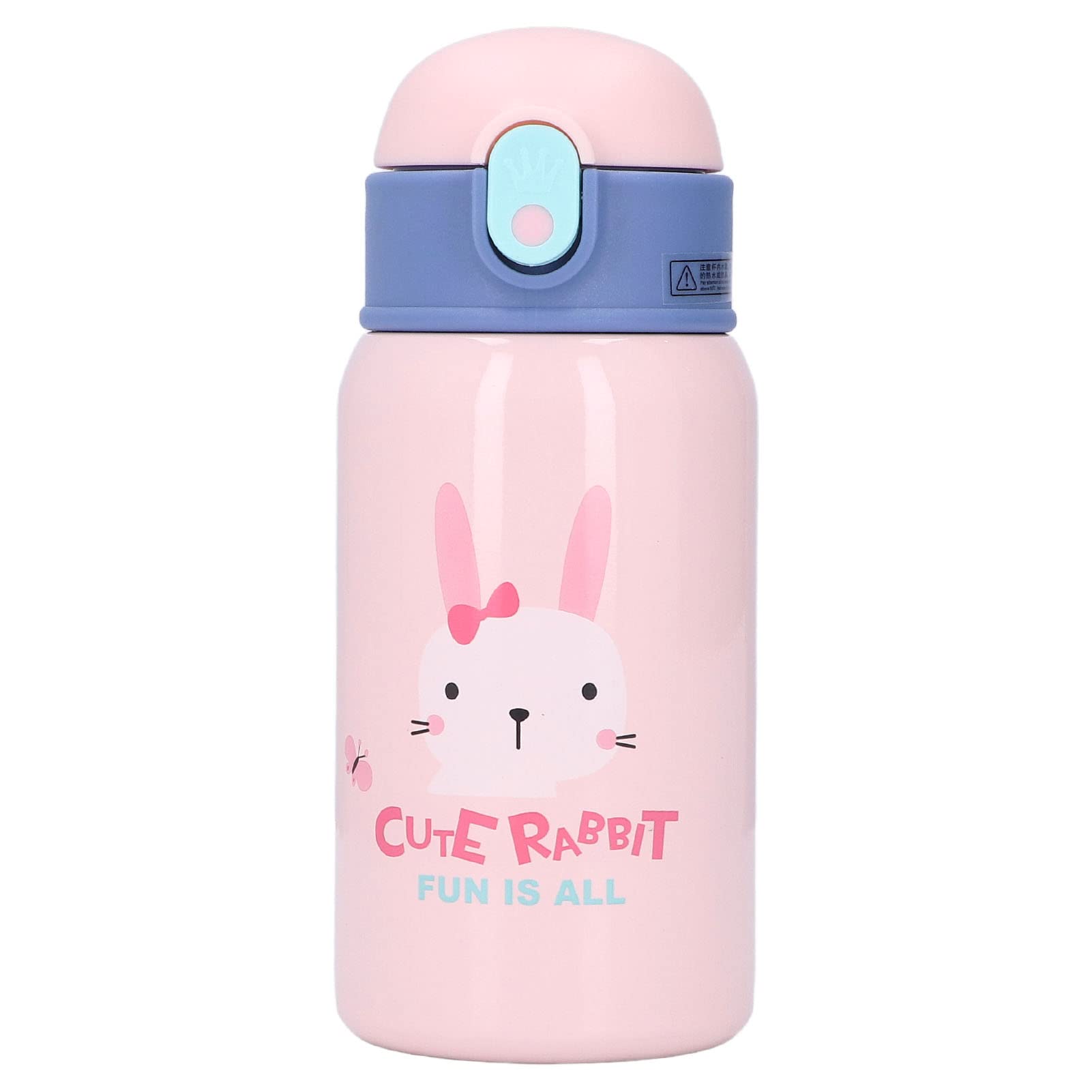 Vacuum Insulated Water Bottle 400ml with Soft Straw for Travel & Outdoors
