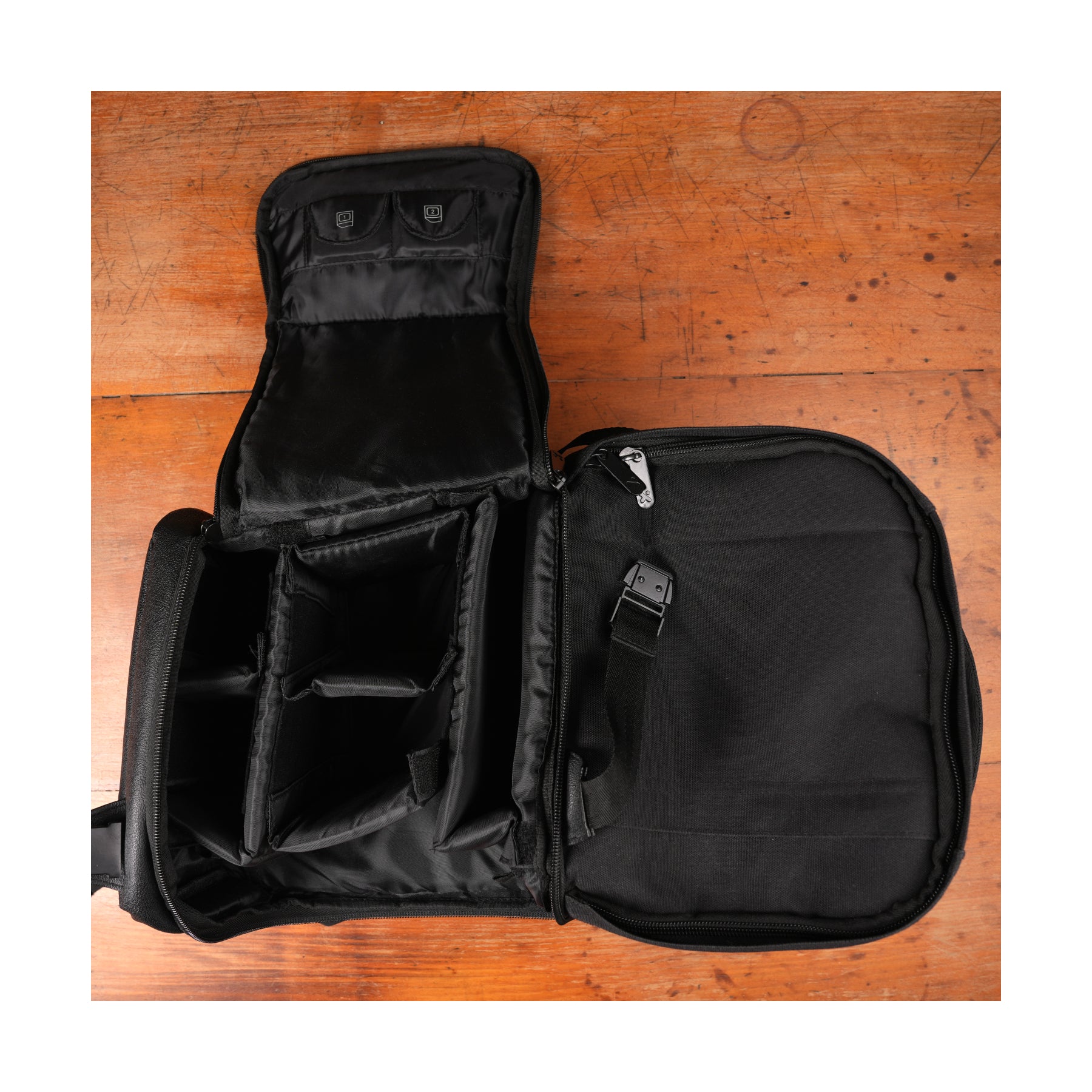 Stylish Black Backpack with Multiple Compartments - Durable & Spacious for School, Travel & Work | Second Hand Eco-Friendly Choice