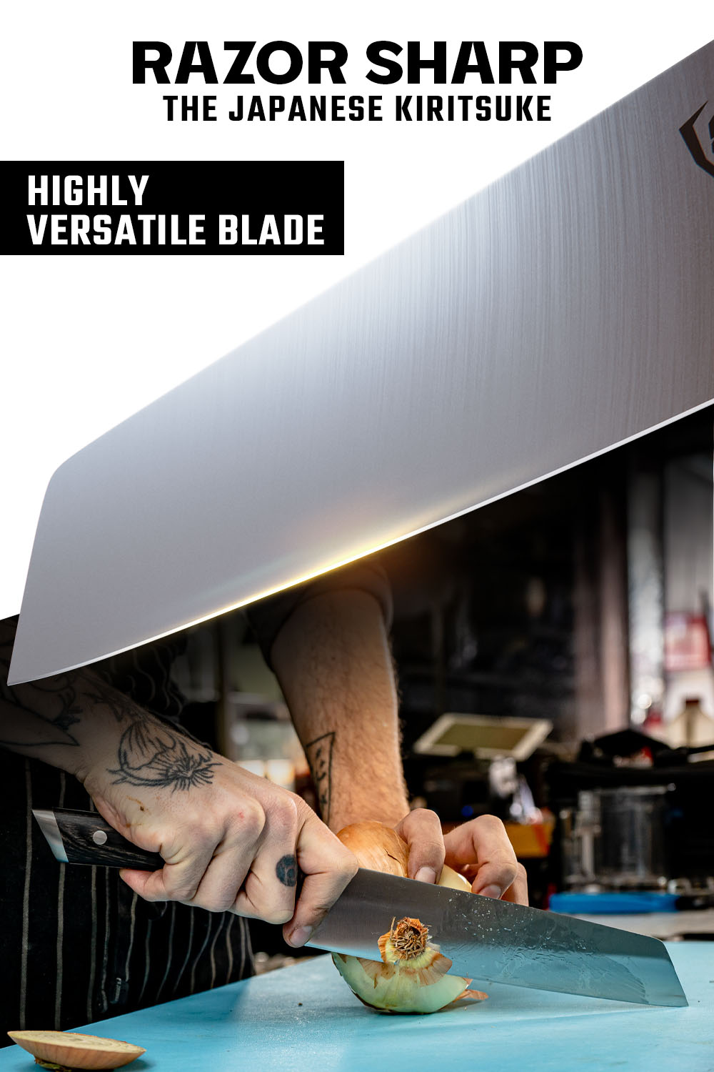 Premium Kiritsuke Chef Knife 8.5 Inch - Professional Japanese Kitchen Knife | Gladiator Series | NSF Certified | Dalstrong © | Perfect for Sushi, Vegetables & Precision Cutting