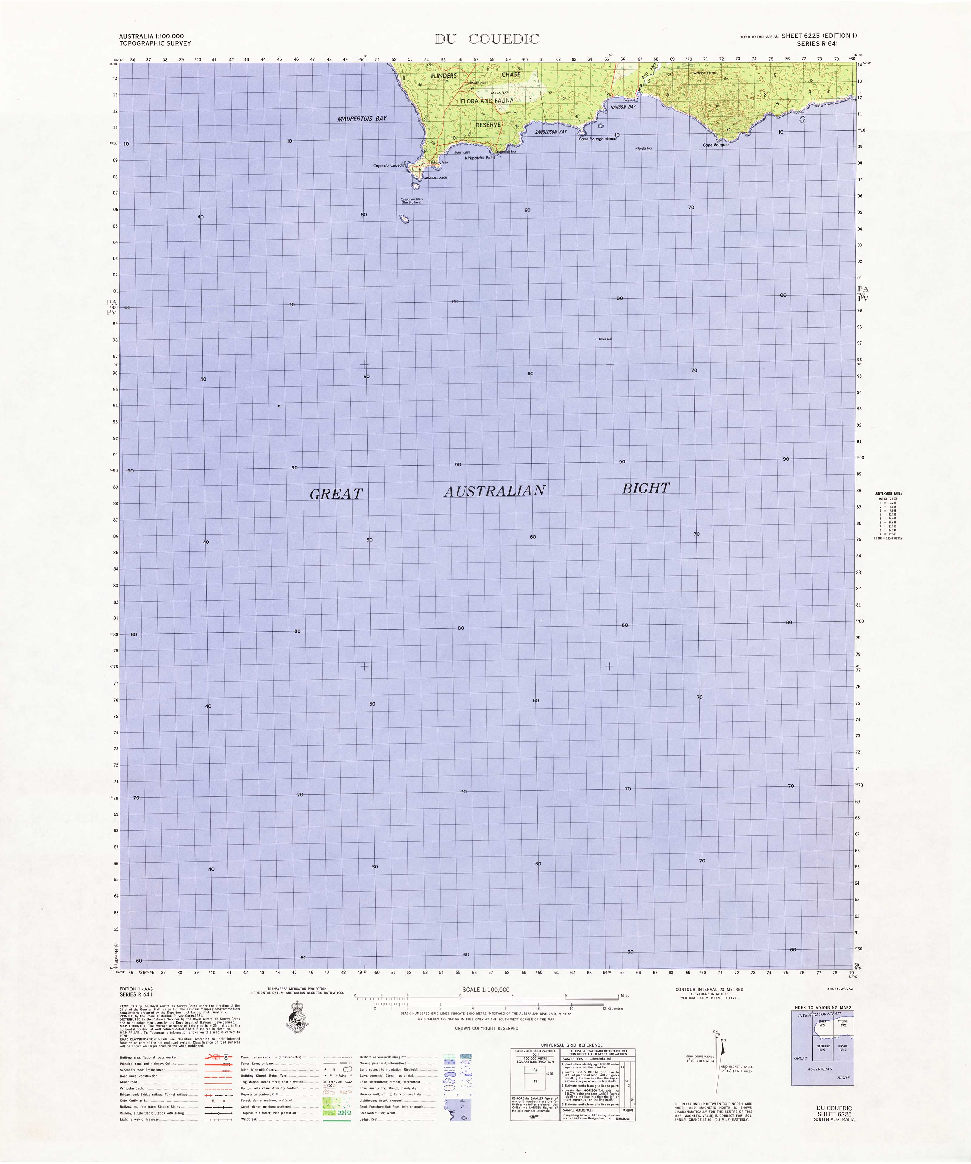6225 Du Couedic 1:100,000 Scale Topographic Map - Hiking, Camping & Outdoor Adventure Navigation