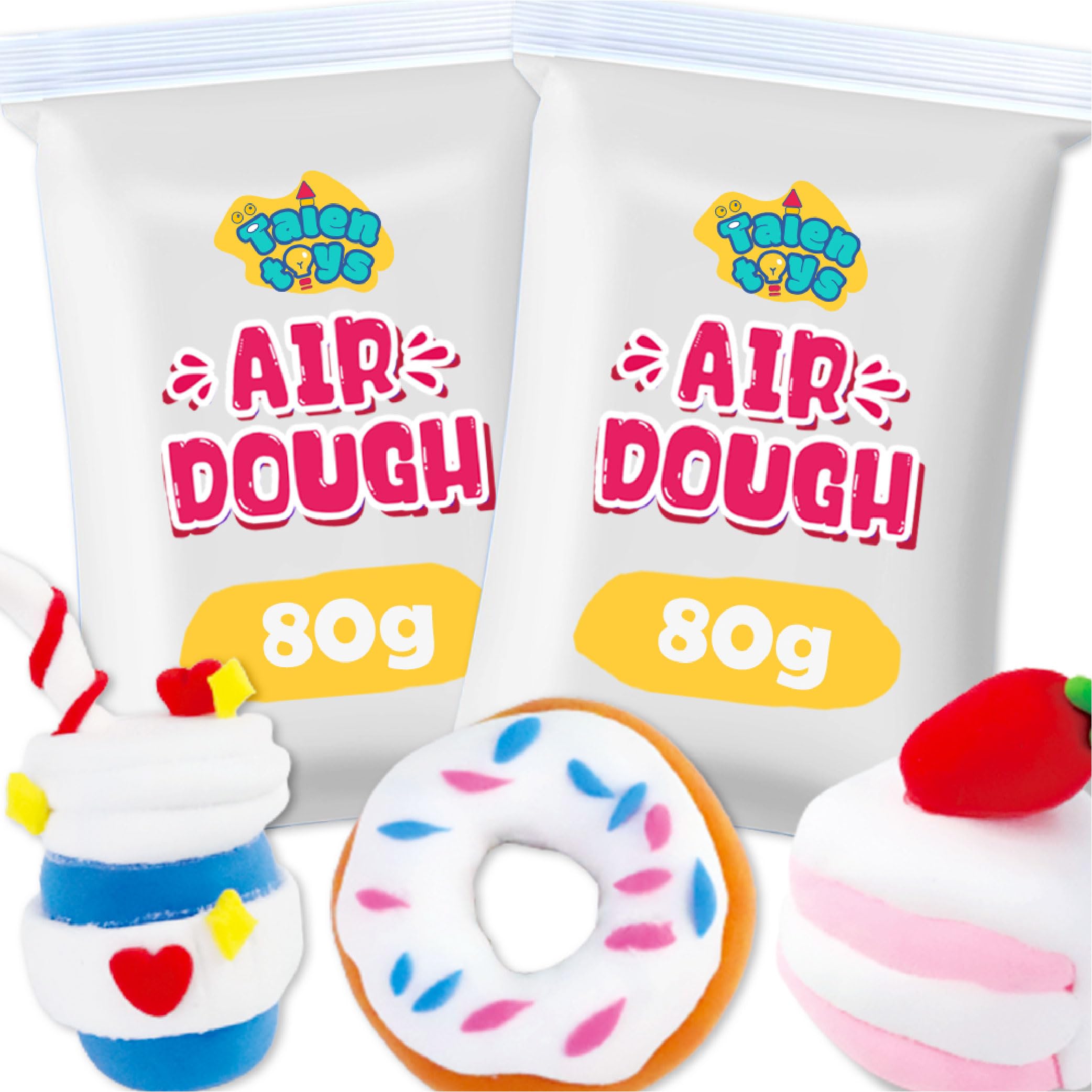 160G Air Dry Ultra Light Clay Kit - Self-Hardening Polymer Modeling Clay for Kids, DIY Crafts & Art Projects (White) | Perfect for School Activities, Birthday Parties & Creative Play