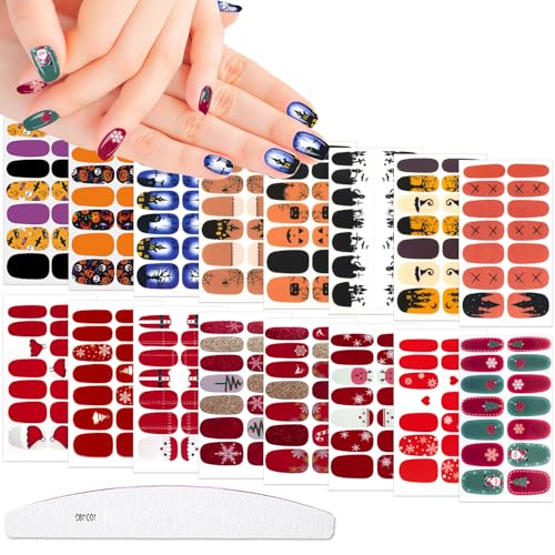 Halloween Christmas Nail Wraps-01