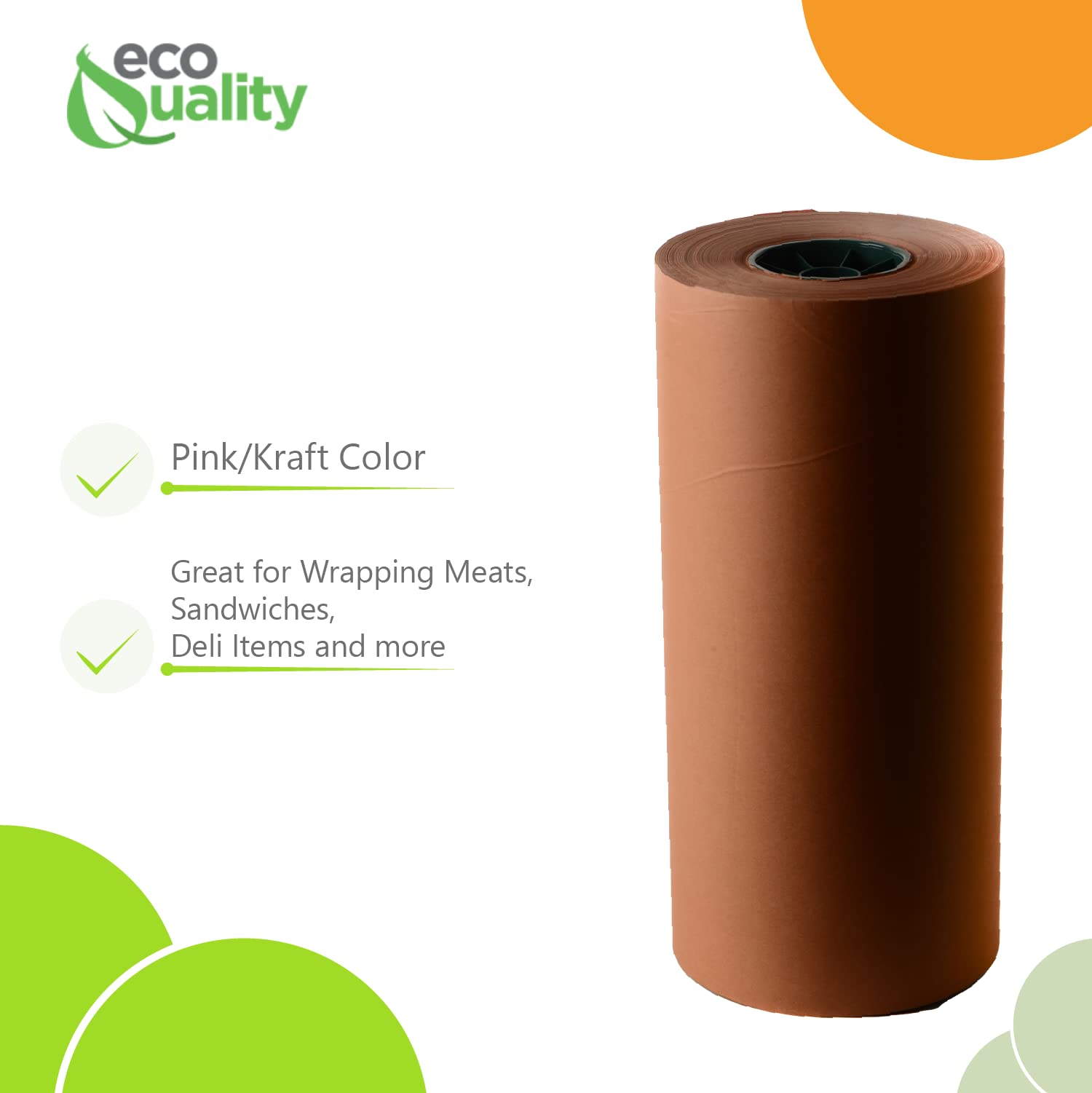 Premium Pink Butcher Kraft Paper Roll - 15
