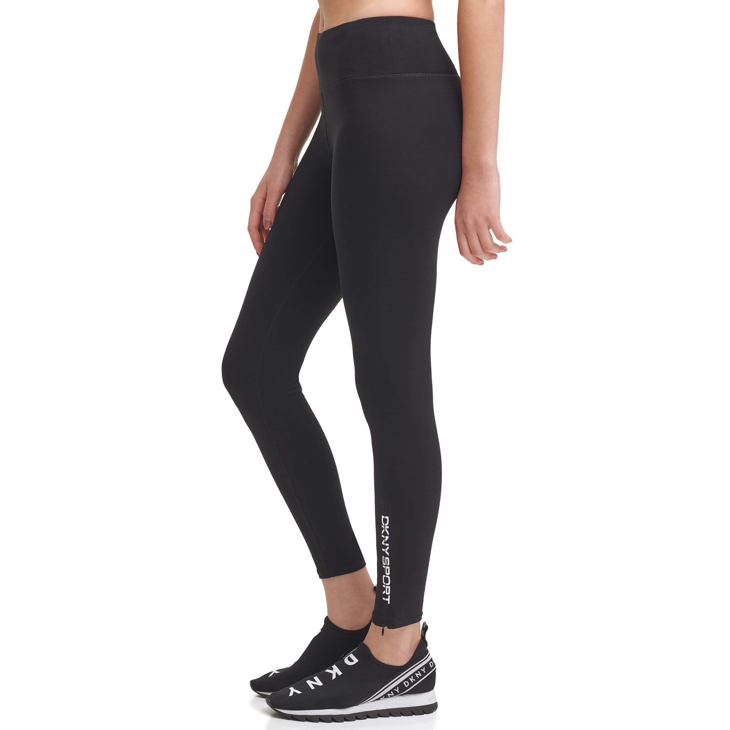 DKNY Women's High Waisted Tummy Control Yoga Pants - Workout Leggings for Running, Gym & Lounge - Moisture Wicking Stretchy Activewear