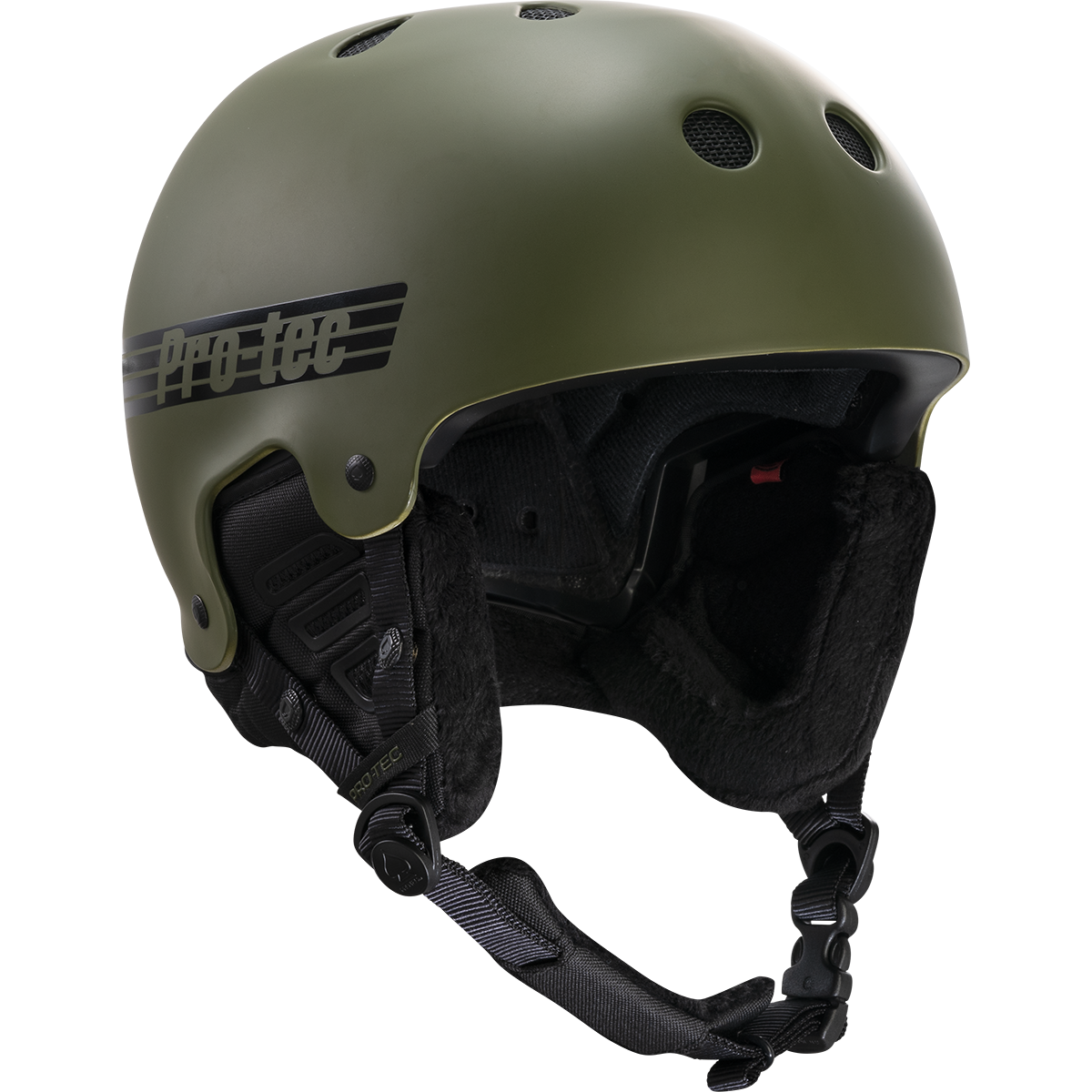 Old School Snow Helmet with MIPS Technology - Matte Olive - Perfect for Skiing, Snowboarding & Winter Sports Safety