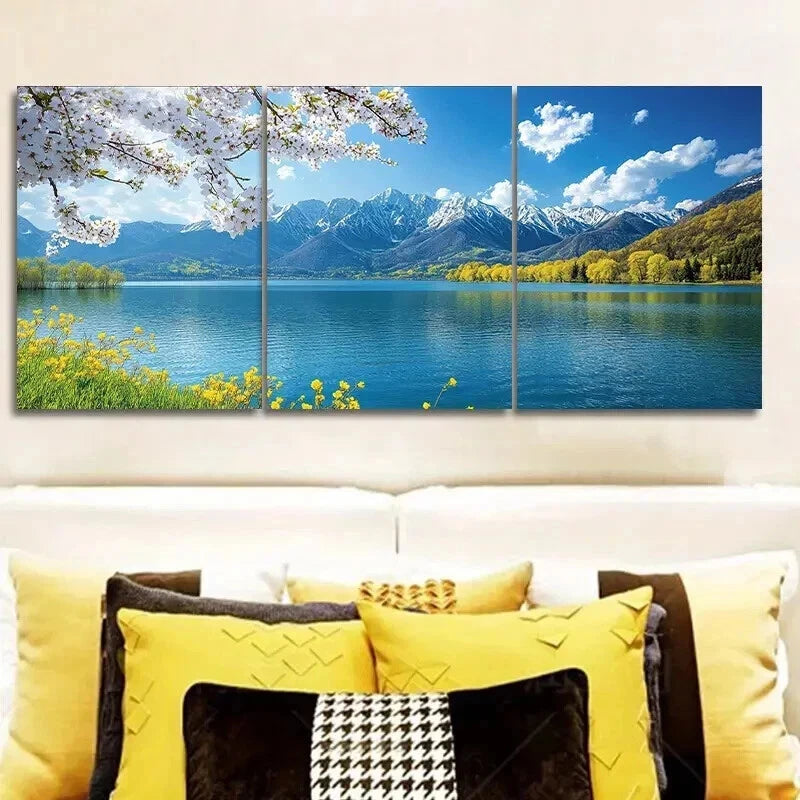 3-Piece Luxurious Yunnan Lijiang Wall Art Set - 50x70cm Framed Canvas Prints | High-Quality Australian-Made Ready-to-Hang Decor for Living Room, Bedroom & Office
