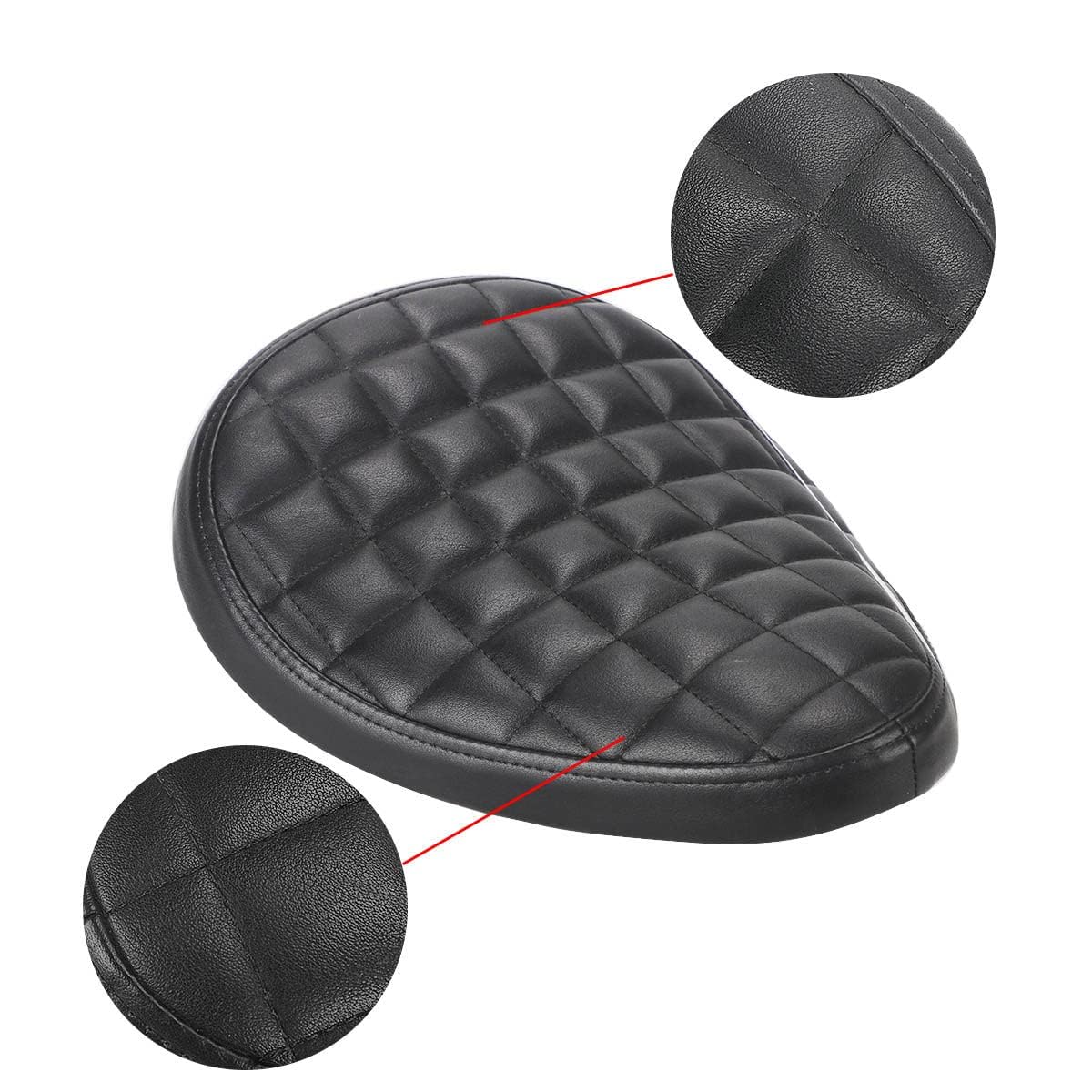 Universal Motorcycle Solo Seat with Mounting Kit - Custom Chopper Bobber Seat for Harley Davidson Sportster XL 1200/883/48 - Perfect for Cruiser Rides & Custom Bike Builds