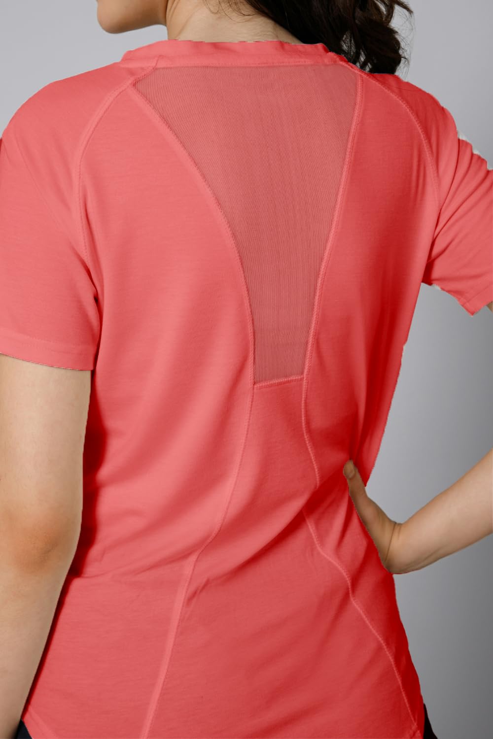 RYZ Women's Breathable Half Sleeve Cotton T-Shirt - Soft Activewear Sports Top for Gym, Yoga & Workout - Lightweight Moisture Wicking Tee for Running, Fitness & Casual Wear