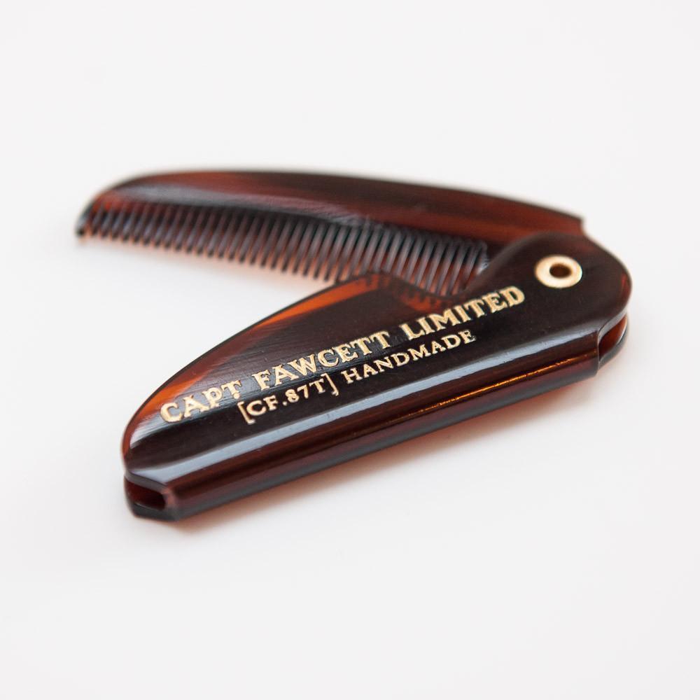 Captain Fawcett's Premium Wax & Moustache Comb Gift Set (Booze & Baccy) - Perfect Gentleman Grooming Kit for Beards & Mustache Care - Ideal for Travel, Gifts & Daily Styling