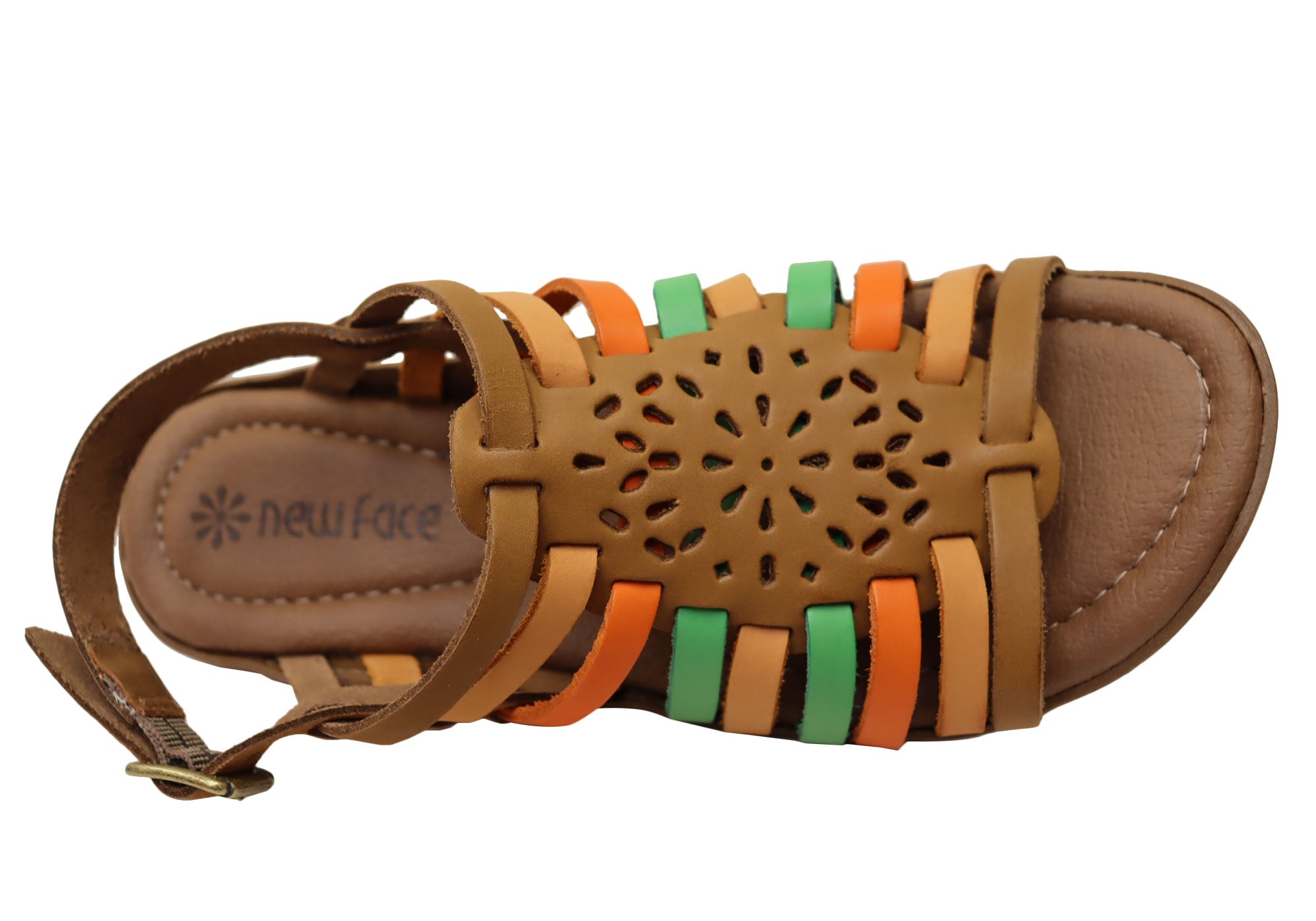 New Face Mary Women's Comfortable Leather Sandals - Handmade in Brazil - Perfect for Summer, Beach & Casual Outings