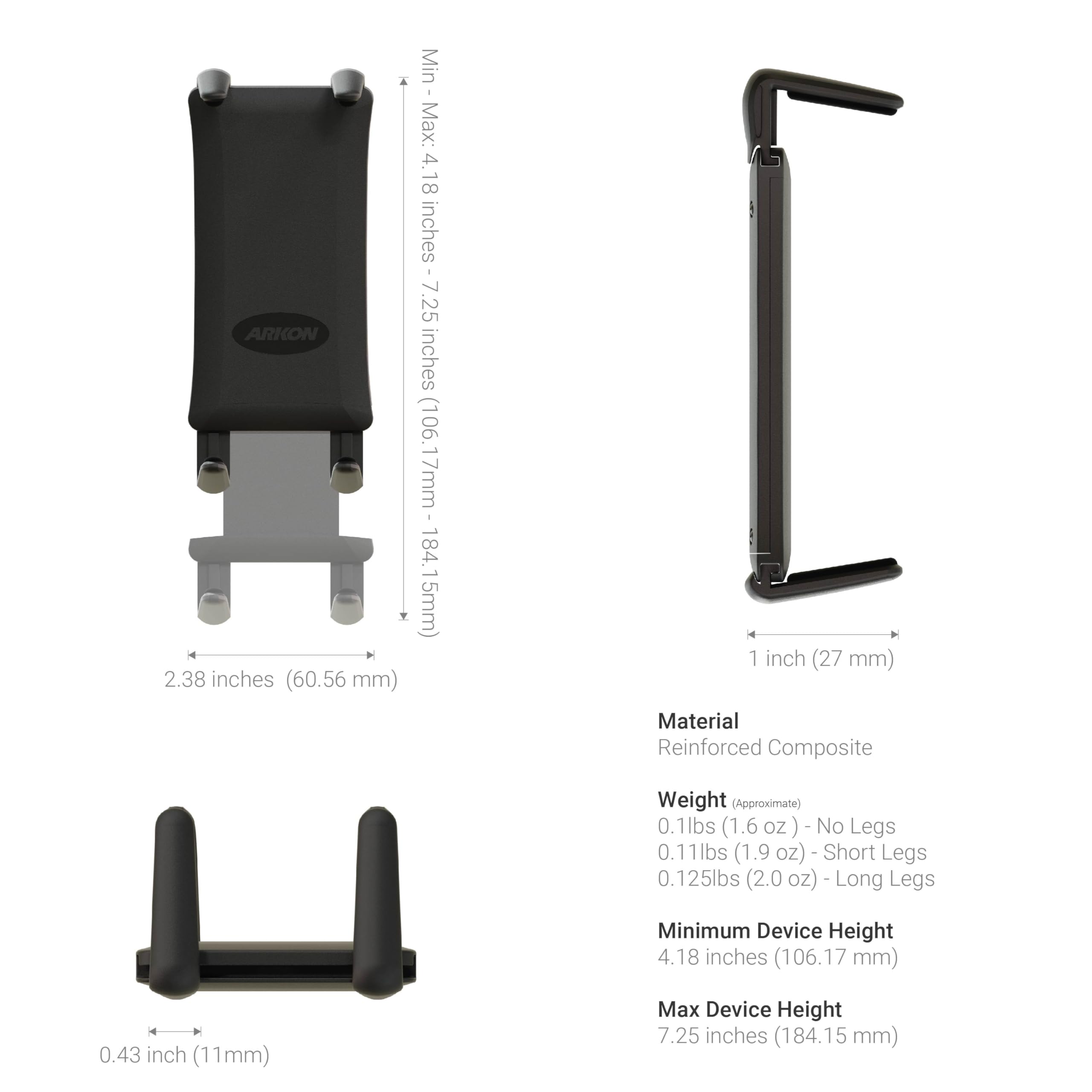 ARKON Mounts TW Broadcaster Combo Stand - Adjustable Midsize Tablet & Phone Mount Holder for Live Streaming, Vlogging & Gaming (TWBHD8SM6) - Perfect for YouTube, Twitch & Facebook Live Broadcasts