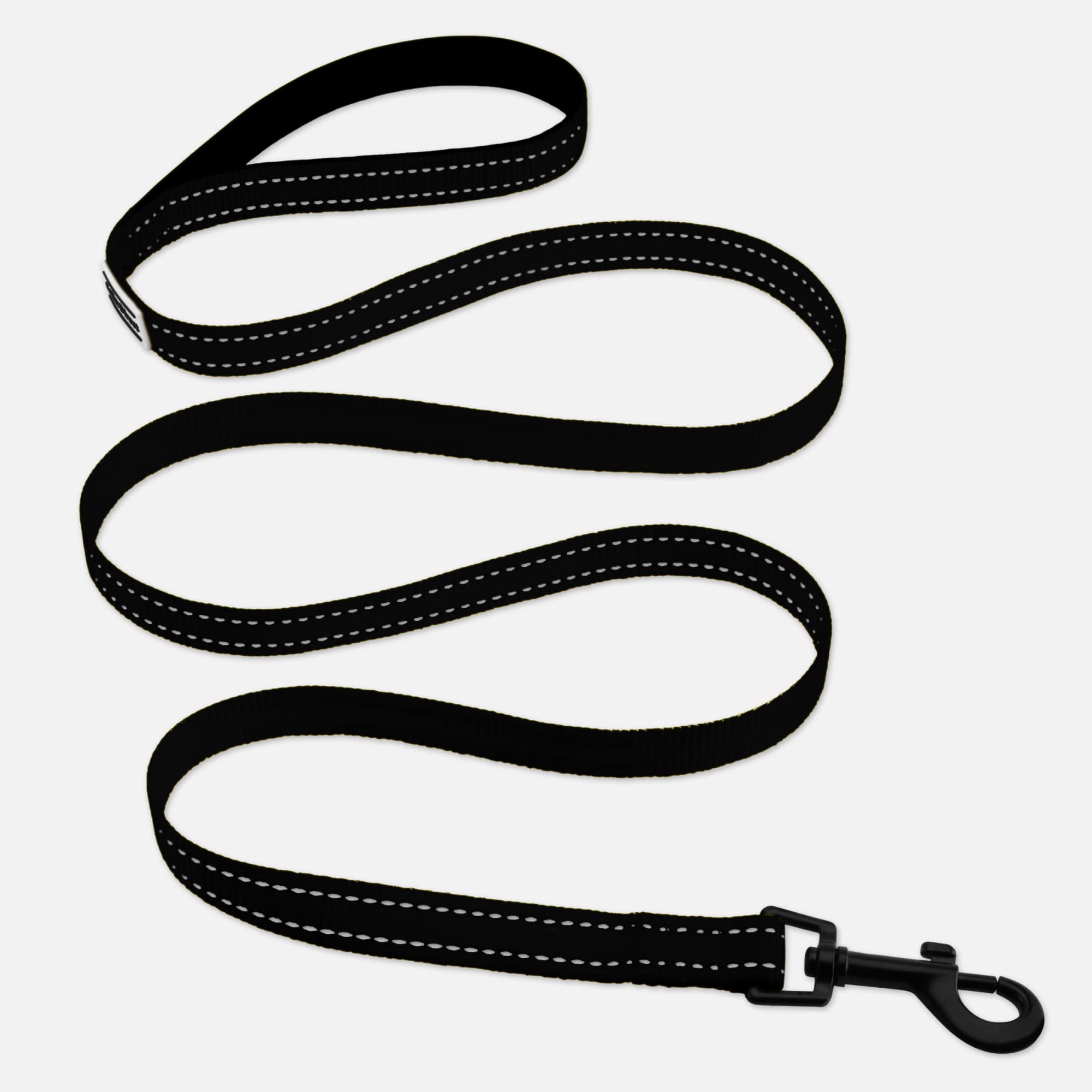 CollarDirect Heavy Duty Reflective Nylon Dog Leash - 5ft Durable Pet Leash for Walking, Running & Training - Adjustable for Small, Medium & Large Dogs (Black, Small) - Perfect for Daily Outdoor Adventures & Nighttime Safety