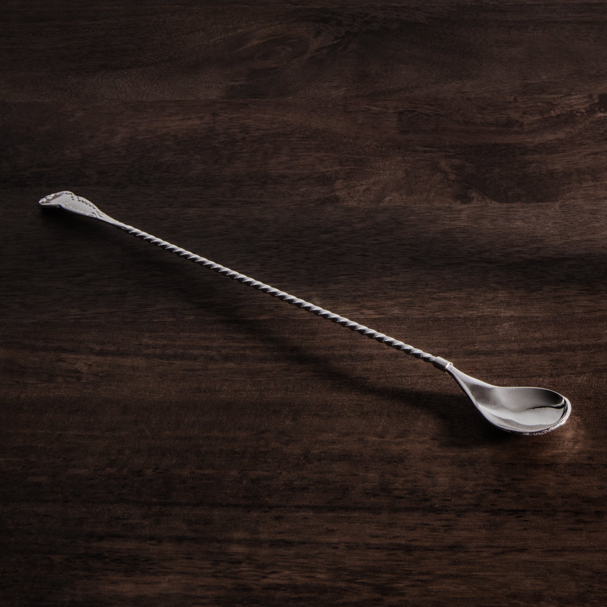 JIM GRAY™ Silver Plated EPNS Bar Spoon - 33cm Cocktail Mixing Tool for Home Bars & Professional Bartenders