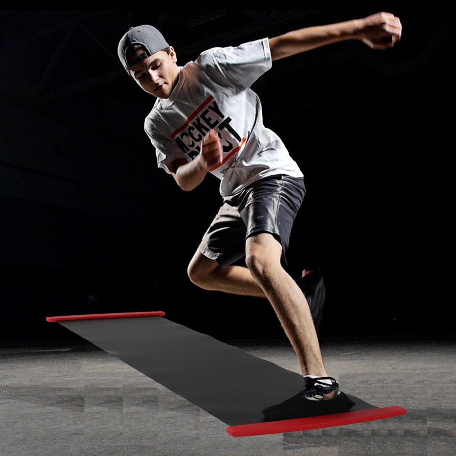 Exercise Slide Board Mat for Fitness Workout & Balance Training - Non-Slip Skating Training Blanket for Home Gym, Core Strength & Glute Exercises - Perfect for Hockey Players, Figure Skaters & CrossFit Athletes