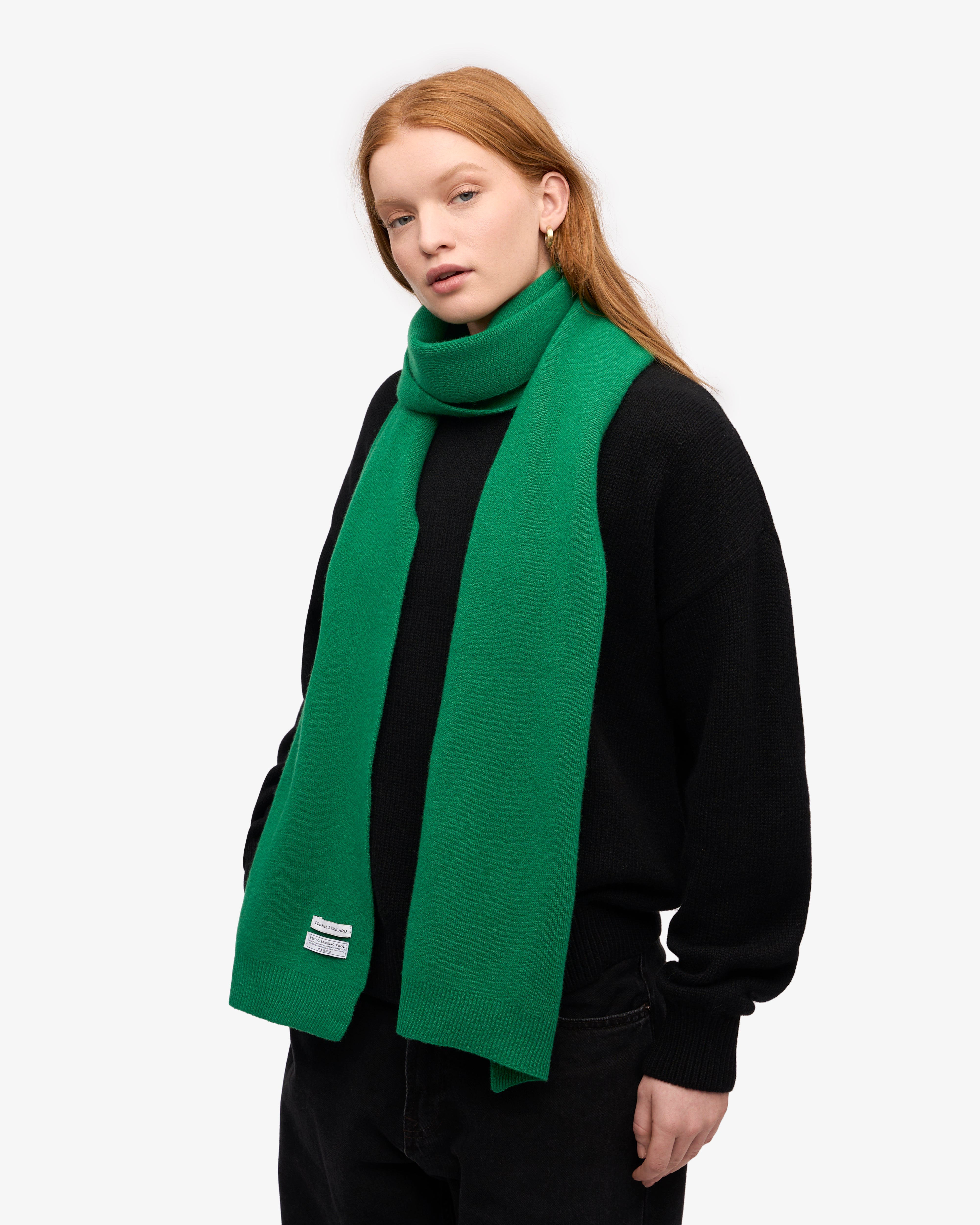 Premium Merino Wool Scarf for Women & Men - Soft & Warm Kelly Green Winter Accessory - Perfect for Cold Weather, Outdoor Activities & Fashion Styling