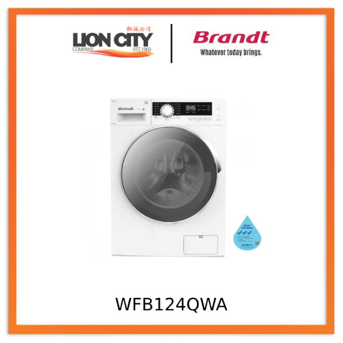 Brandt WFB124QWA 24 Inch Front Load Washing Machine - Energy Efficient, Quiet Operation, Large Capacity (White) - Perfect for Apartments, Laundry Rooms & Small Spaces