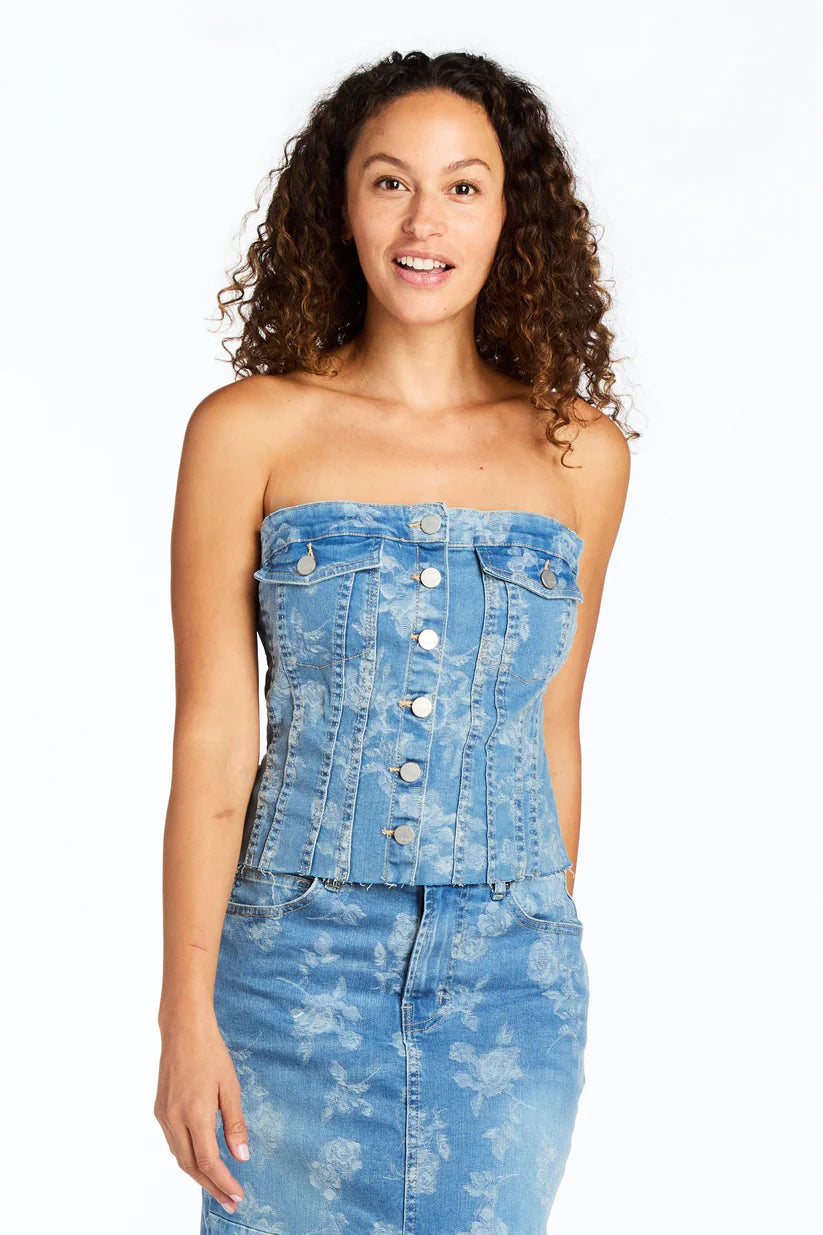 Indigo Denim Corset - Vintage Waist Trainer for Women | Perfect for Cosplay, Burlesque & Everyday Fashion