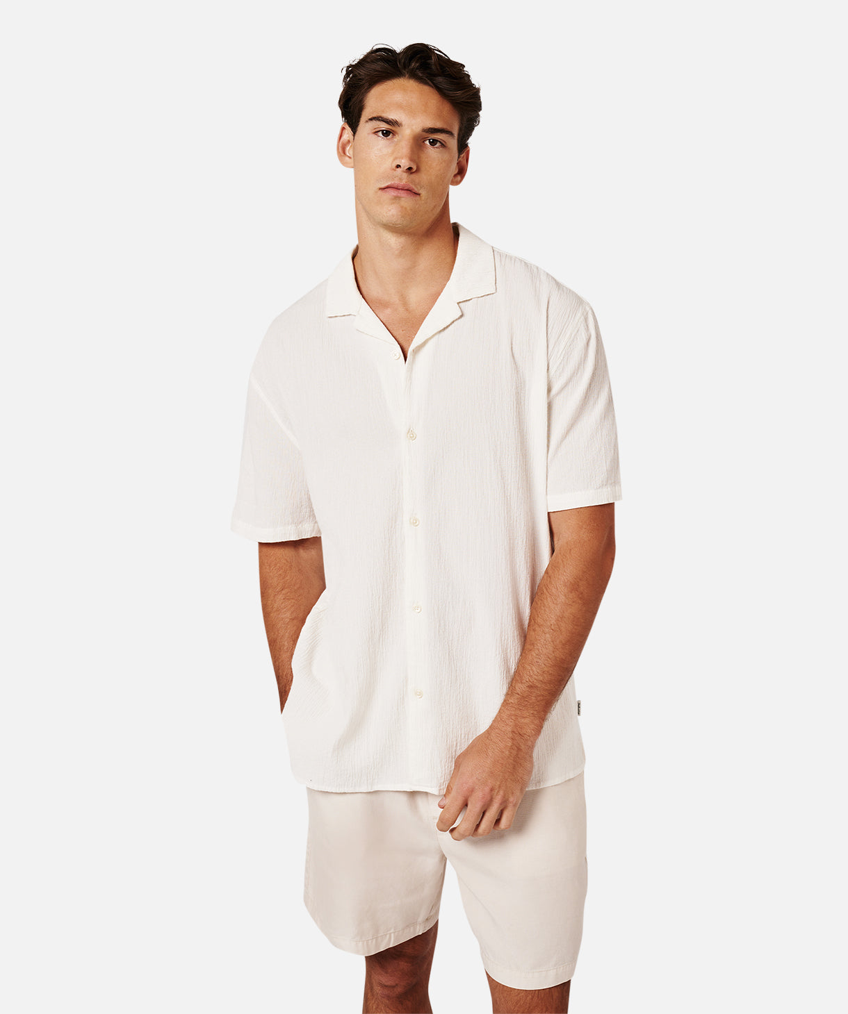 Magna Short Sleeve Shirt for Men - Off White | Casual Summer Wear & Outdoor Activities