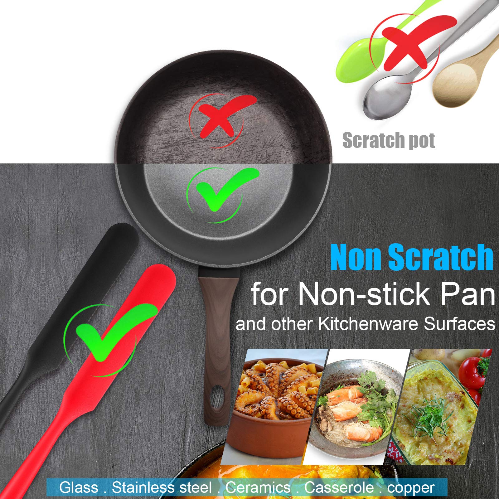 4-Piece Silicone Jar Spatula Set - 13