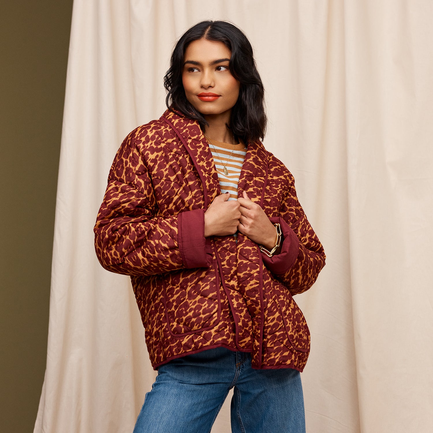 Odette Quilted Jacket for Women - Lightweight Puffer Coat with Stylish Diamond Stitching | Perfect for Fall, Winter & Outdoor Activities