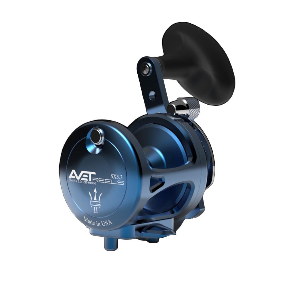 Avet SX G2 5.3 Single Speed Fishing Reel - Saltwater & Freshwater Spinning Reel for Surf Casting, Boat Fishing & Offshore Angling