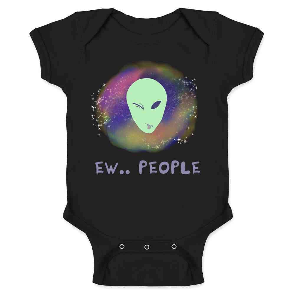 Pop Threads Alien Funny Graphic Baby Bodysuit - Cute Aesthetic Infant Outfit for Boys & Girls | Perfect for Playdates, Photo Shoots & Everyday Wear
