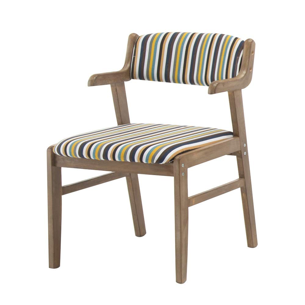 Vintage Retro Wooden Dining Chair with Armrests - Ergonomic Solid Wood Lounge Chair for Restaurant, Home & Office - 330lbs Weight Capacity (Color: Dark Brown) - Perfect for Dining Rooms, Cafes & Workspaces
