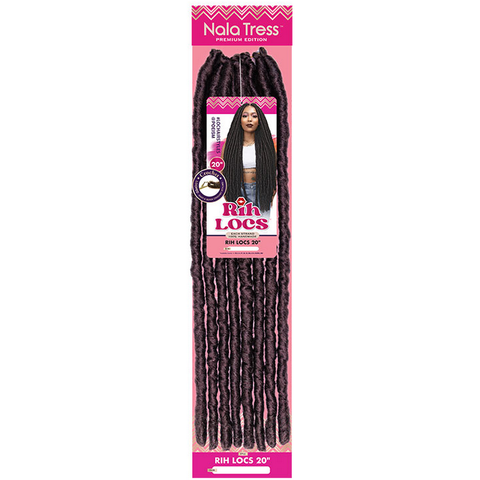 JANET COLLECTION RIH LOCS 20 Inch Synthetic Dreadlock Hair Extensions for Women - Perfect for Protective Styles, Cosplay & Everyday Wear