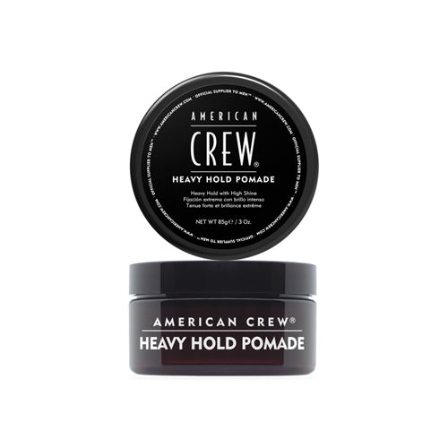 American Crew Heavy Hold Pomade 3 oz - Strong Styling Wax for Men's Hair - Perfect for Slick Back, Pompadour & Textured Looks