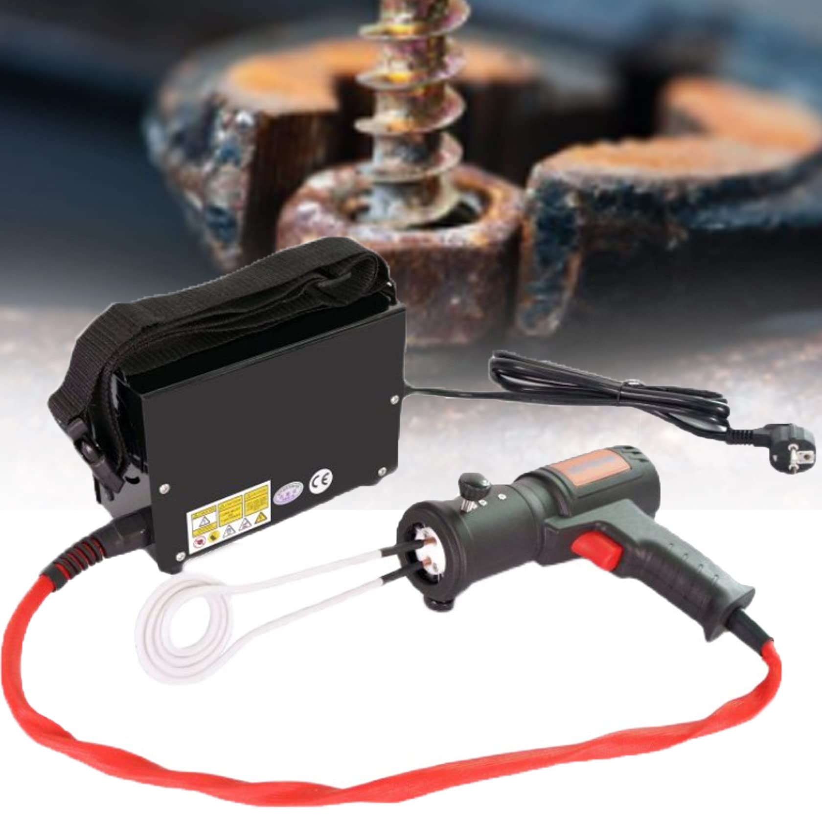 1500W Magnetic Induction Heater Kit - Professional Flameless Bolt Remover Tool for Rusted & Corroded Nuts/Bolts (110V) | Safe & Fast Rusted Bolt Removal | Ideal for Automotive Repair, Machinery Maintenance & DIY Projects