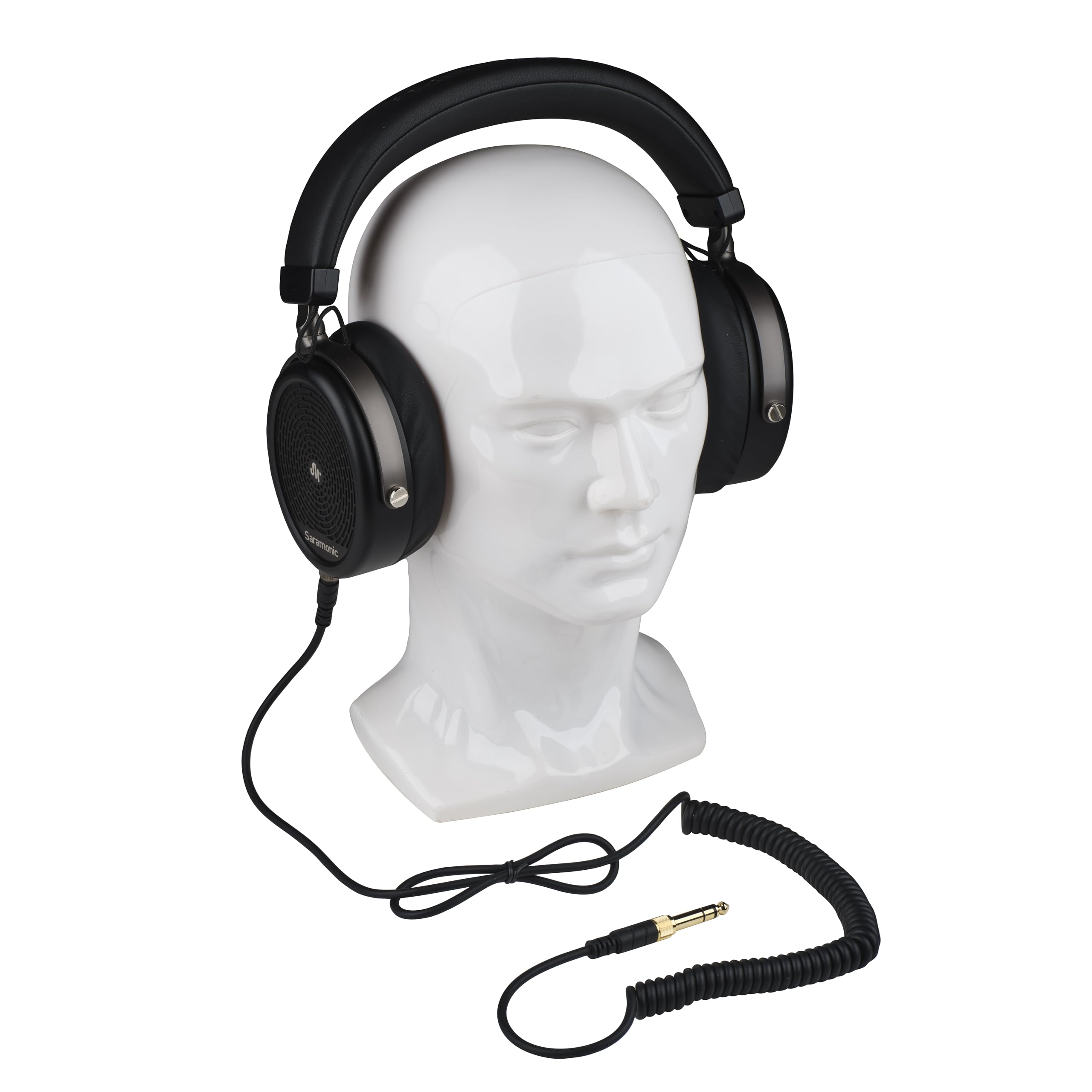 Saramonic Professional Studio Headphones with Coiled & Straight Cables, Velvet & Leather Earpads, 1/4