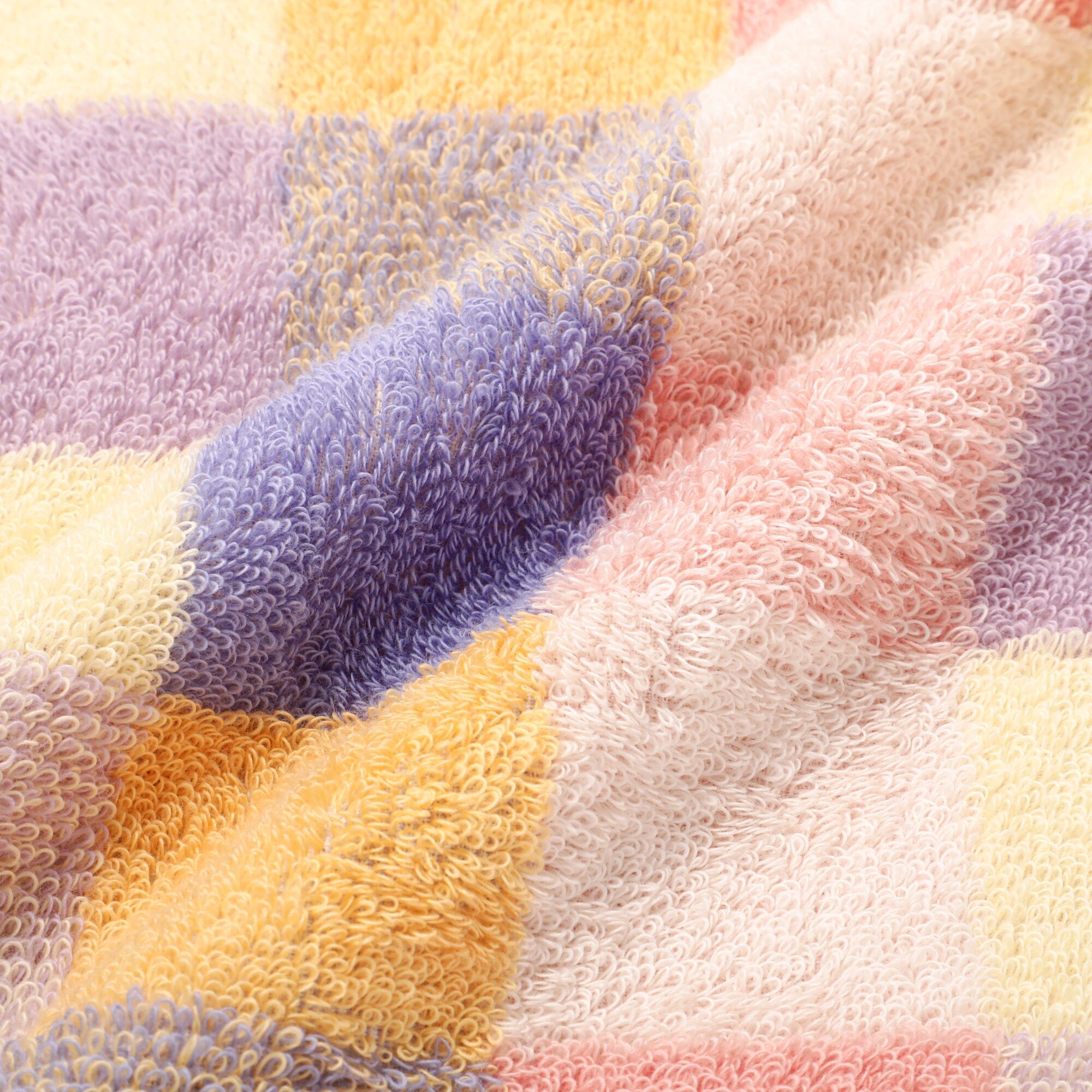 Antibacterial & Deodorant Check Pattern Face Towel - Soft Yellow for Gym, Travel & Daily Skincare Routine