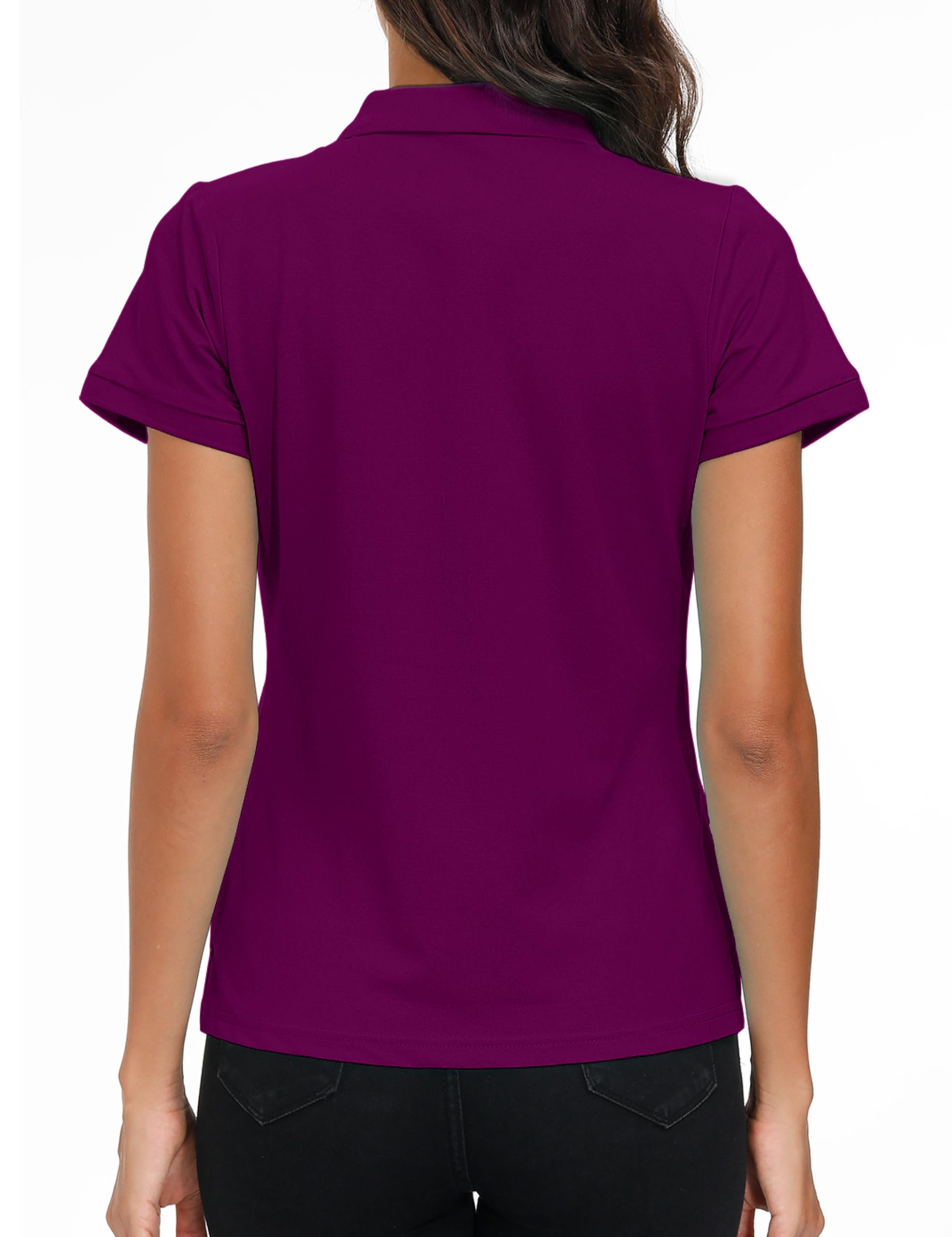 AjezMax Women's Short Sleeve Cotton Polo Shirt - Breathable Golf & Fitness Top for Summer Sports | Casual Wear, Gym, Outdoor Activities