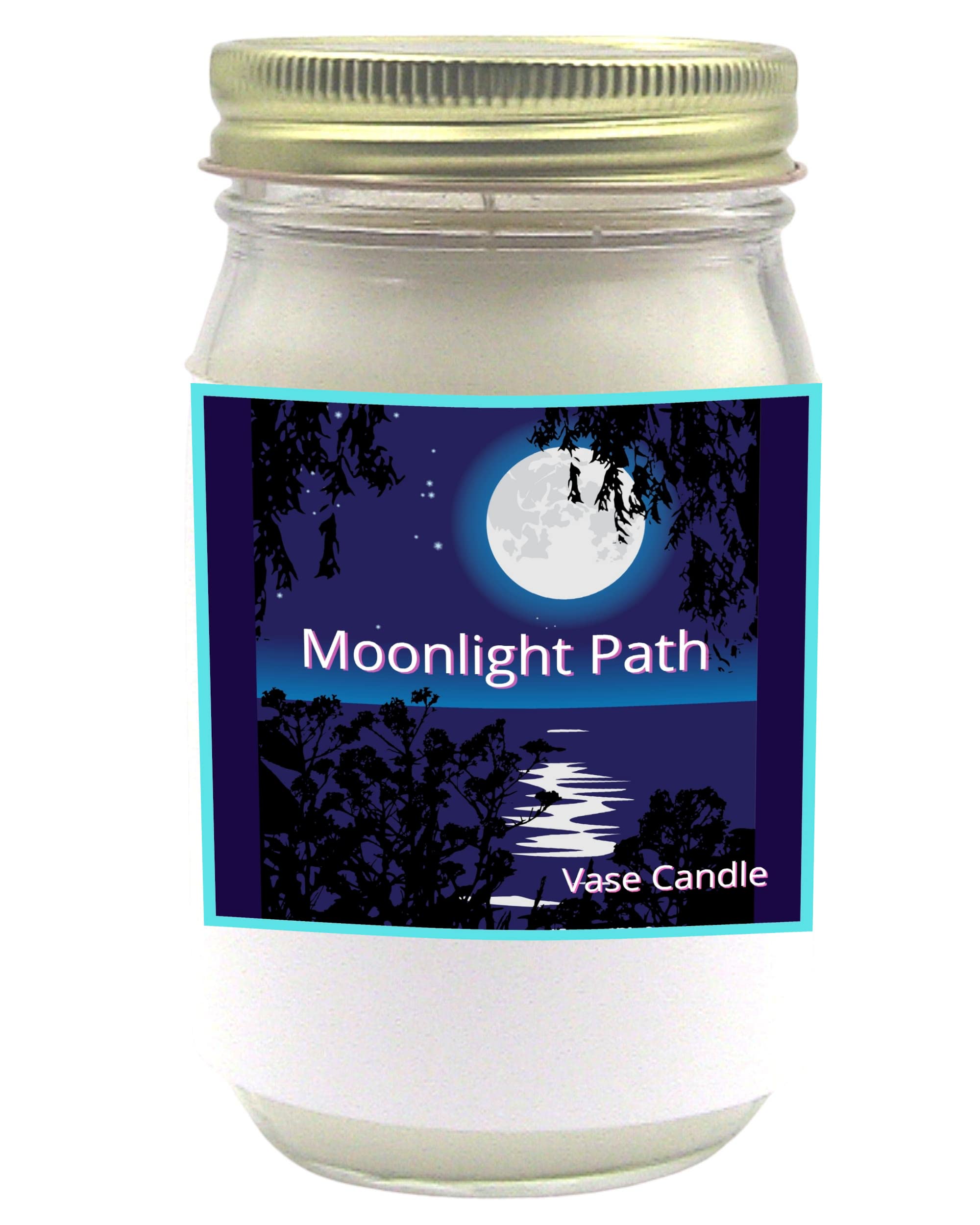 Moonlight Path Scented Candle - Summer Floral Blend in Large Glass Jar | Home Decor, Romantic Ambiance, Relaxation Gift