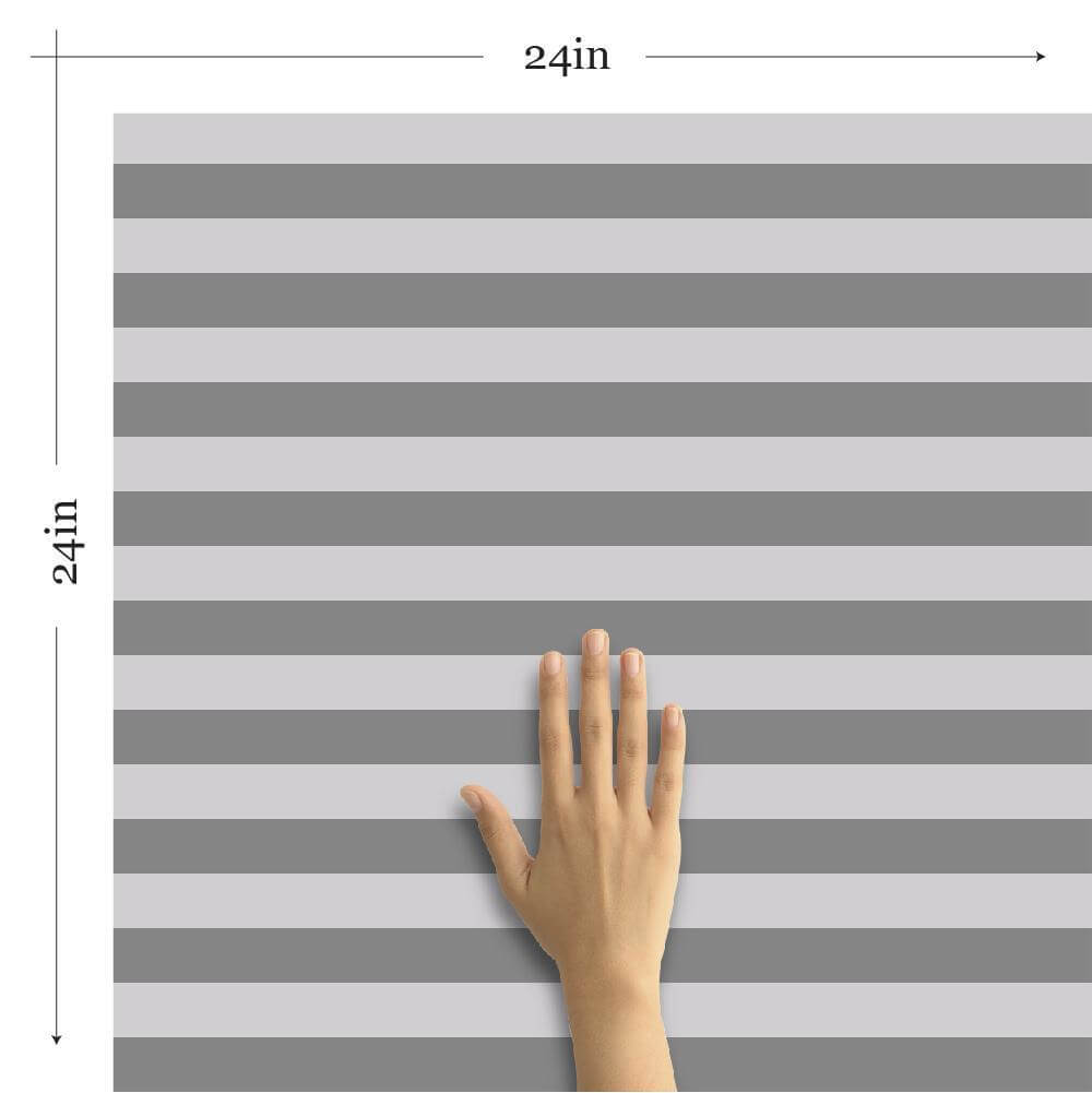 Grey and Silver Peel & Stick Removable Wallpaper - Self-Adhesive Horizontal Stripes - Easy DIY Home Decor for Bedroom, Living Room, Office
