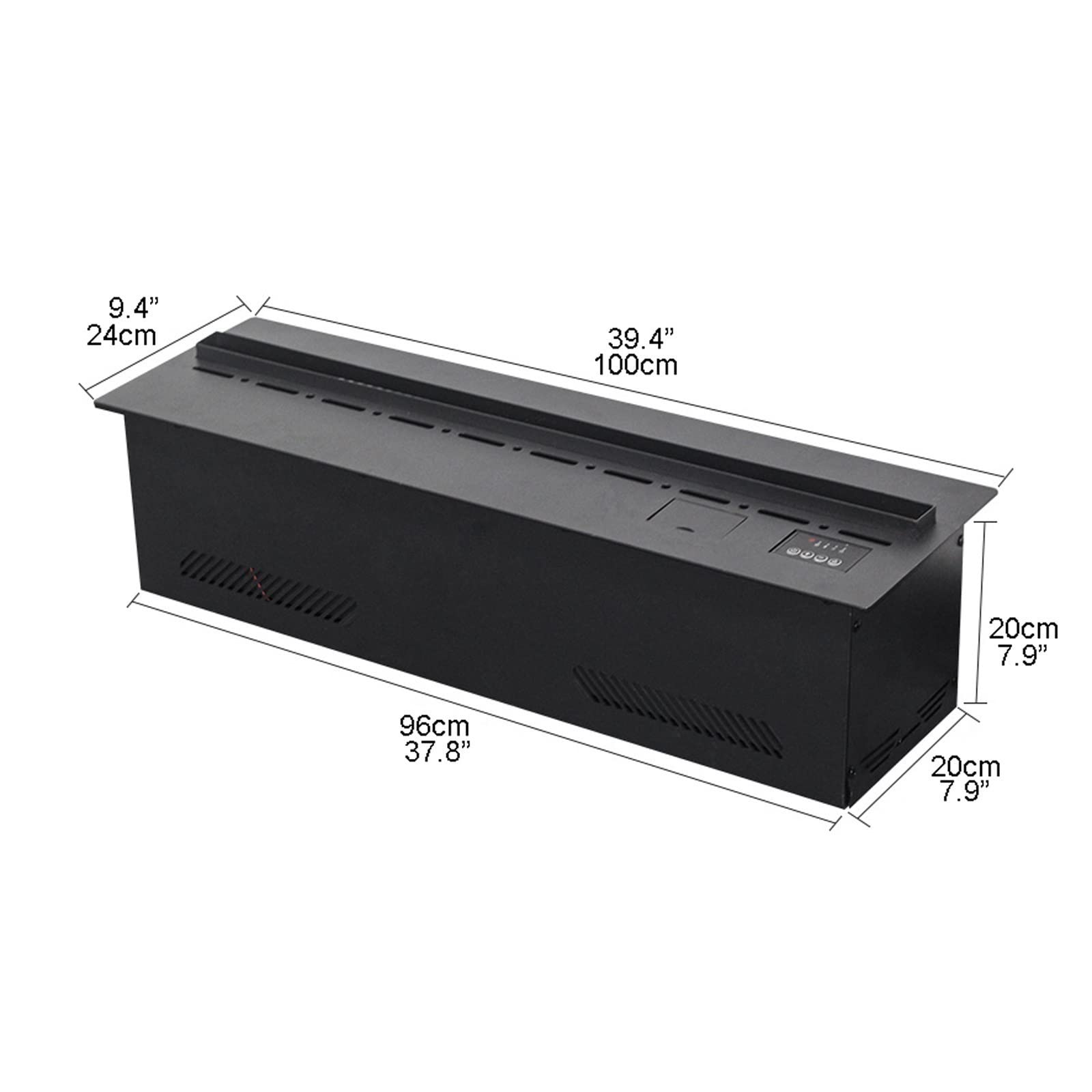 3D Simulation Flame Electric Fireplace with Adjustable Flame & Remote Control - Recessed Steam Humidifier for Cozy Home Heating & Relaxing Ambience - Perfect for Living Rooms, Bedrooms & Offices