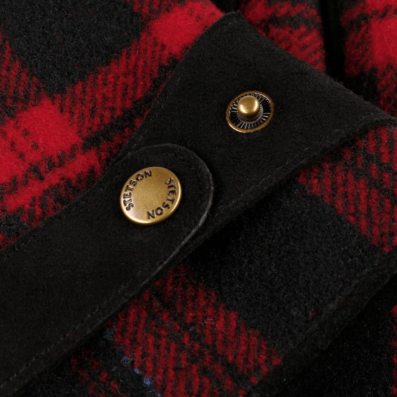 Stetson Goat Suede Wool Checkered Winter Gloves for Men - Warm & Stylish Cold Weather Accessories for Outdoor Activities, Skiing, and Driving