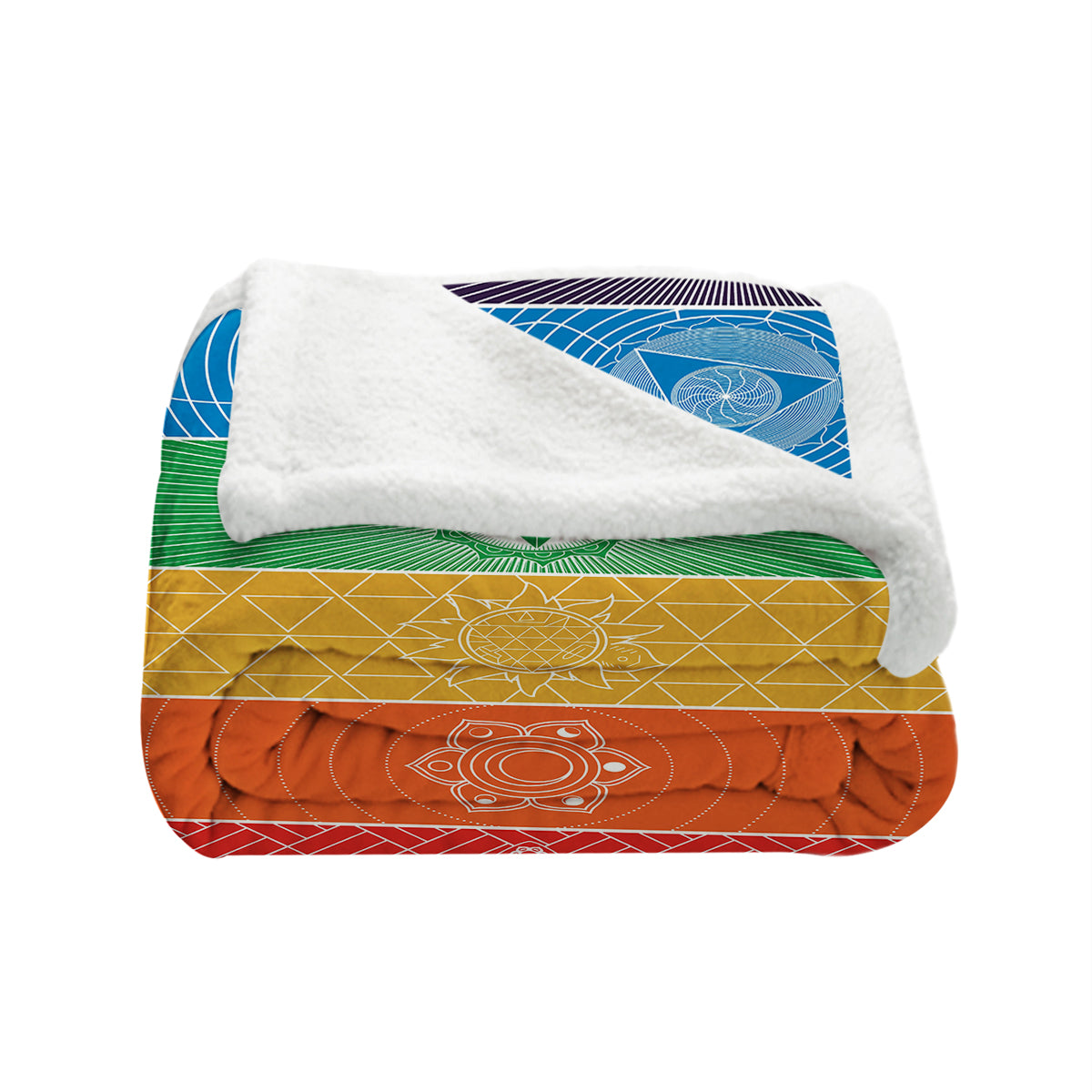 Chakra Yoga Bedspread Blanket - Spiritual Meditation Throw for Yoga, Reiki & Healing - Perfect for Home, Studio & Outdoor Use